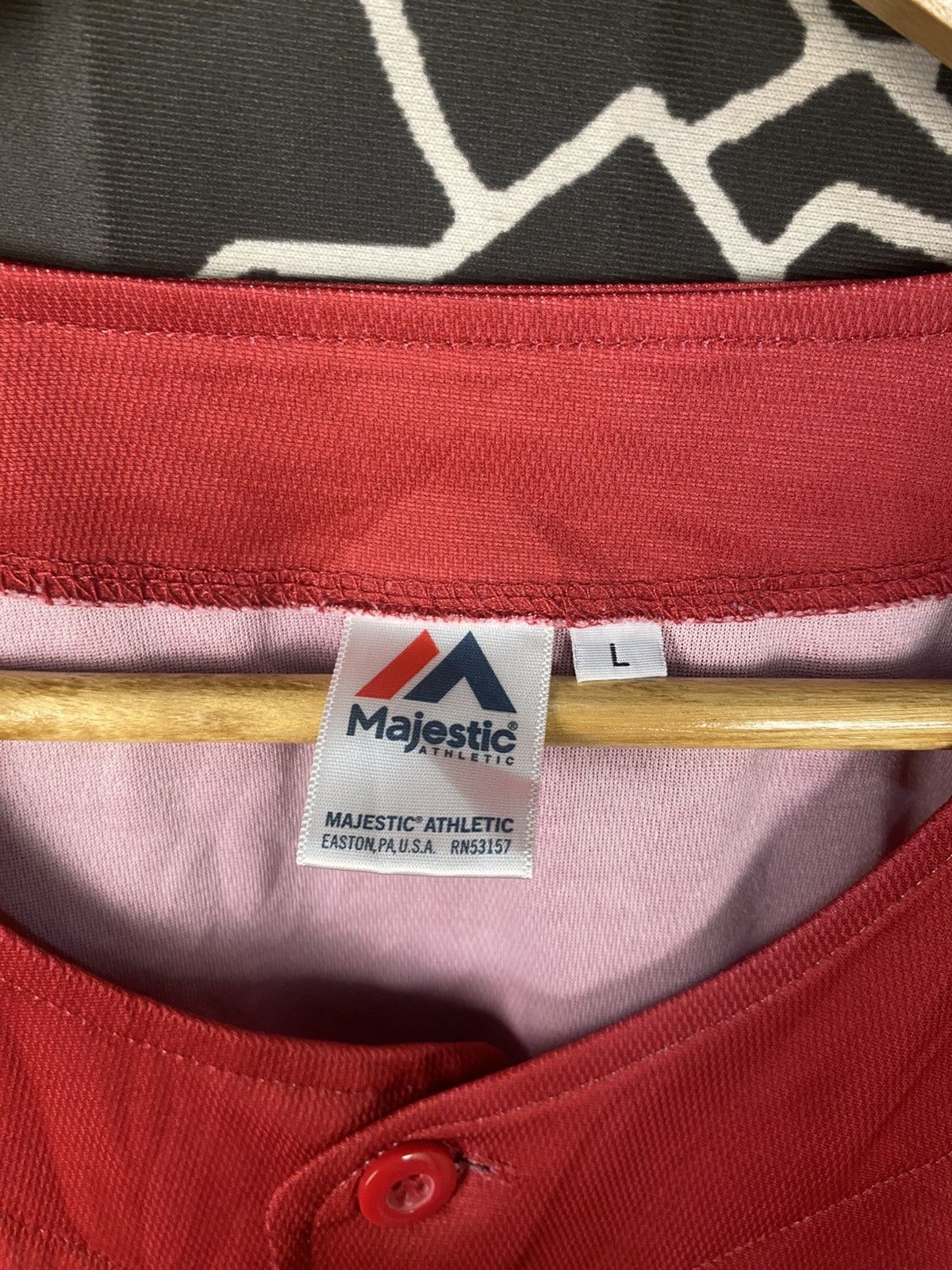 Majestic Majestic Seibu Lions Japan NPB "Enjishi" Flame Red Jersey Size US L / EU 52-54 / 3 - 3 Thumbnail