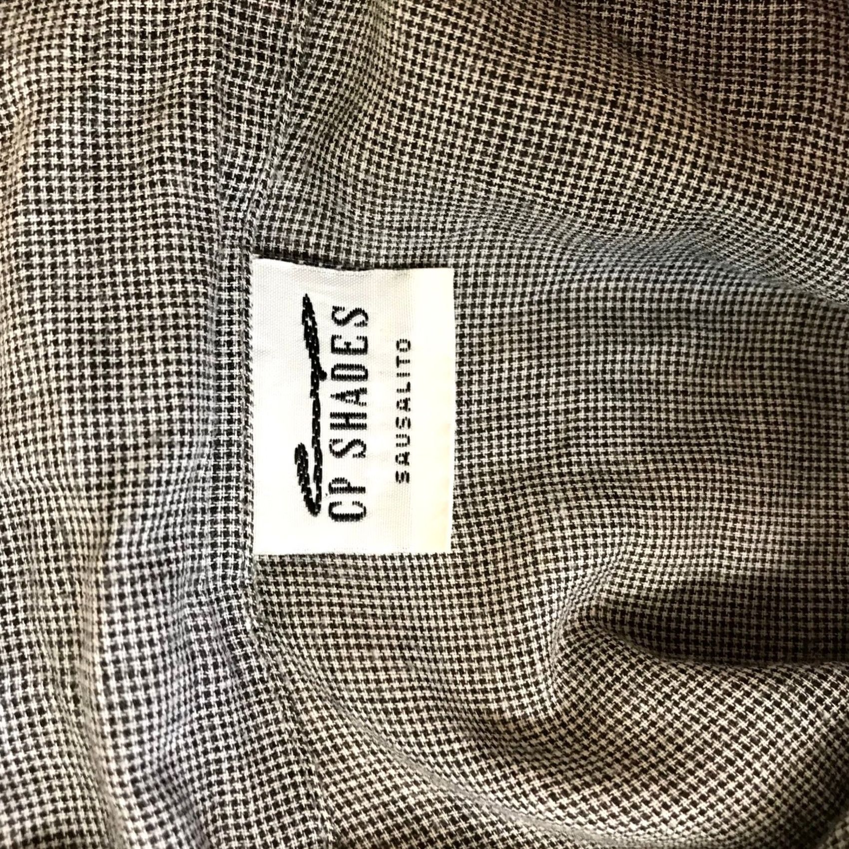 Vintage CP Shades Sausalito Womens Grey Micro Houndstooth Cotton Button Down Shirt XL Size XL / US 12-14 / IT 48-50 - 7 Thumbnail