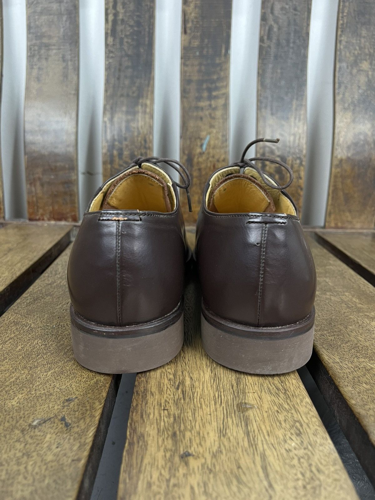 Yohji Yamamoto Yohji Yamamoto Costume d’Homme AW1992 Leather Derby Shoes Size US 7 / EU 40 - 8 Thumbnail