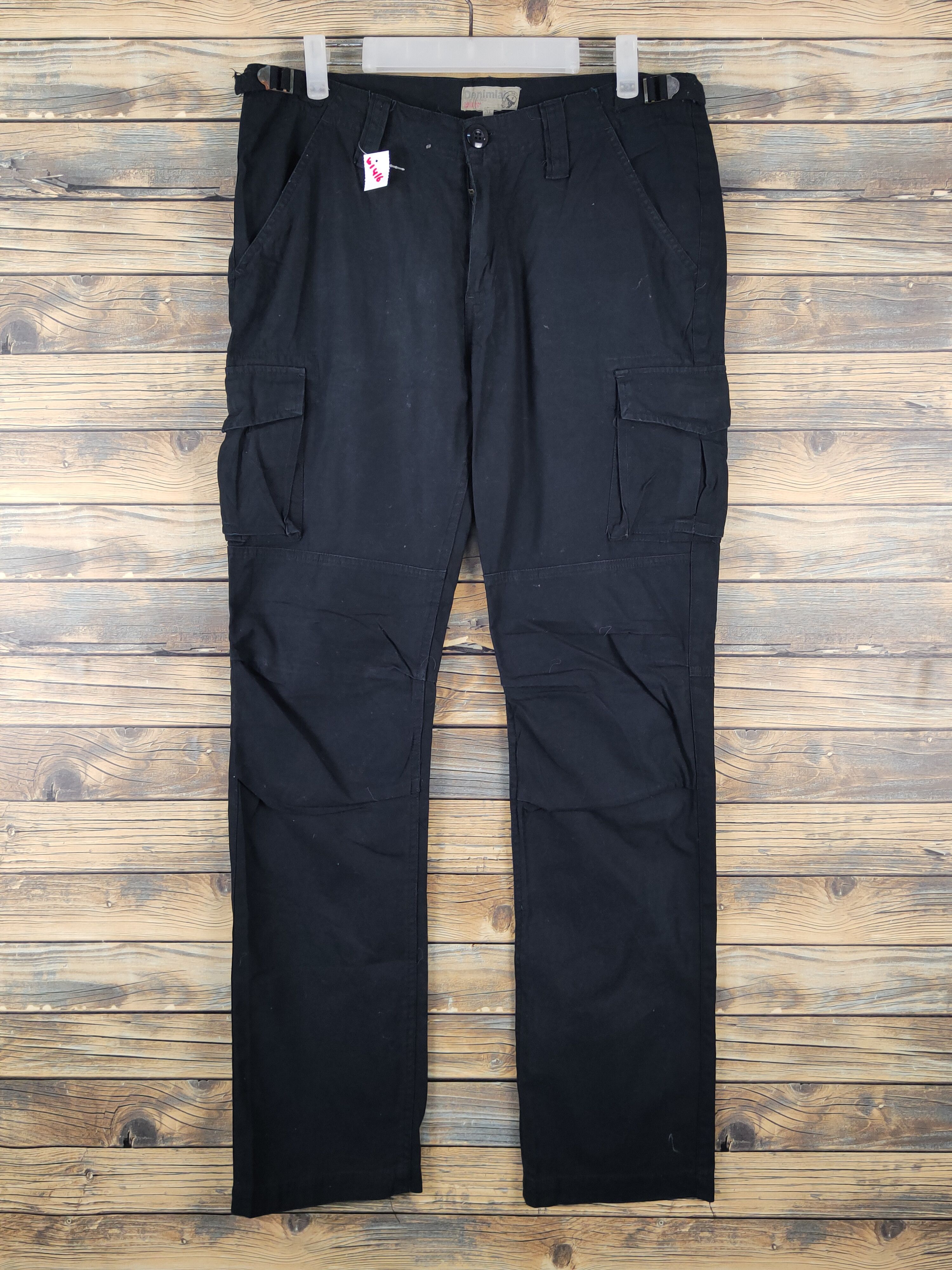 Japanese Brand Denimlab Black Multipocket Tactical Cargo Pants #W141 Size US 32 / EU 48 - 1 Thumbnail