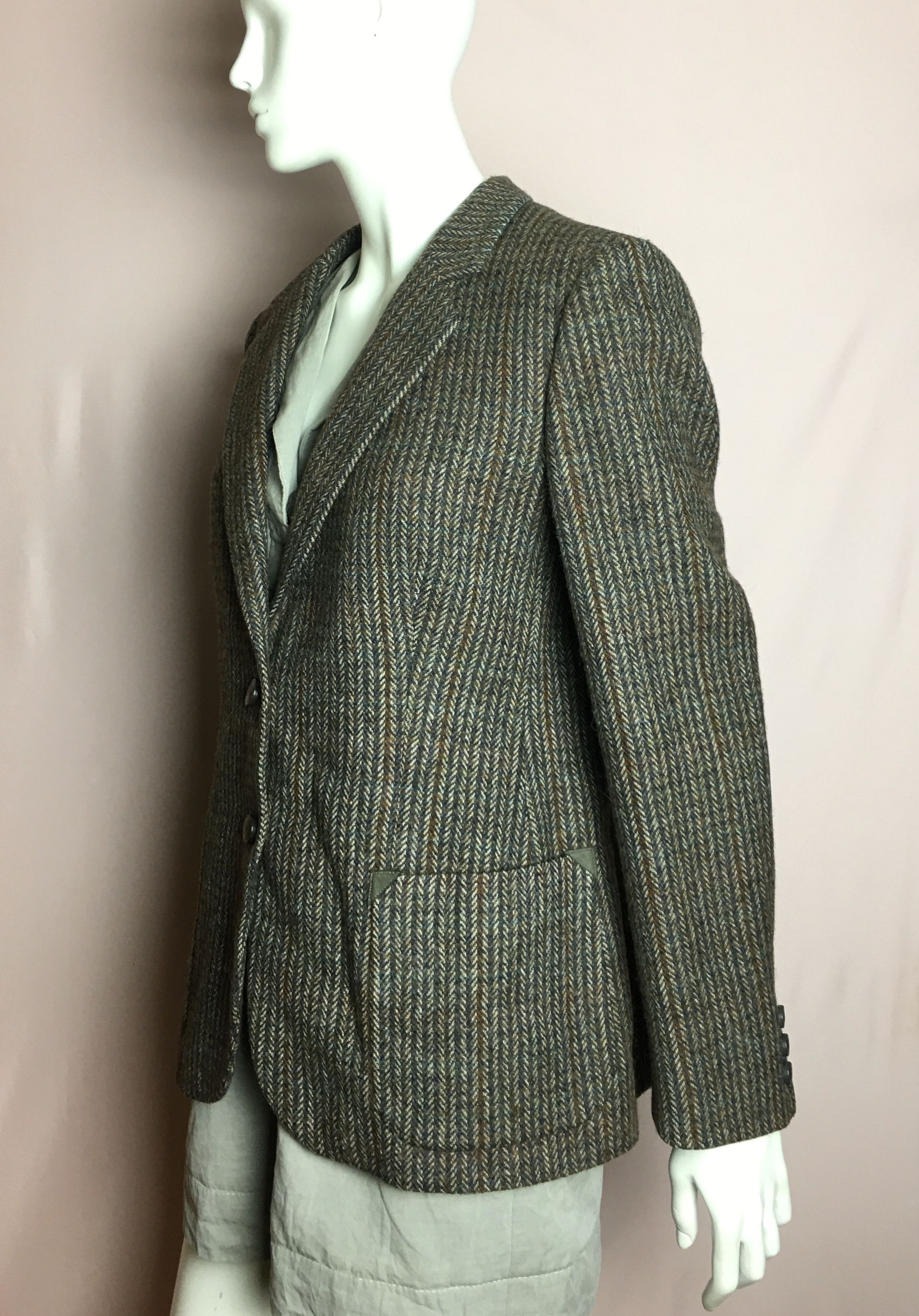 Burberry Vintage Burberrys Tweed Wool Blazer Jacket Women UK 16 Size XL / US 12-14 / IT 48-50 - 4 Thumbnail