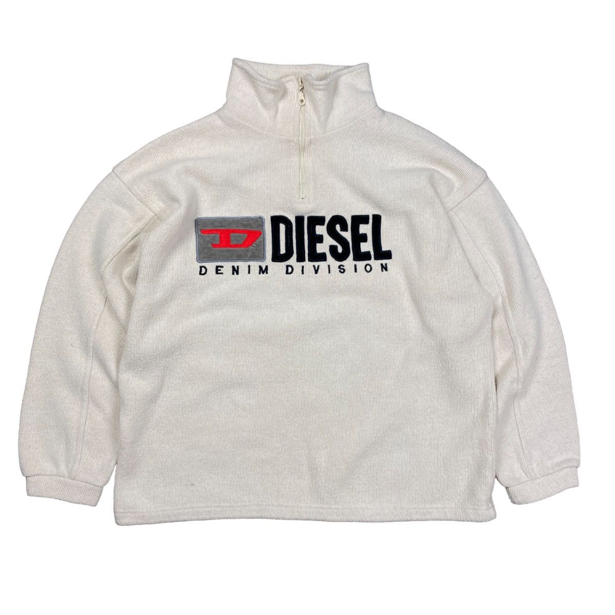 Diesel × Vintage Diesel big logo 3/4 zip vintage sweater Size US L / EU 52-54 / 3 - 1 Thumbnail