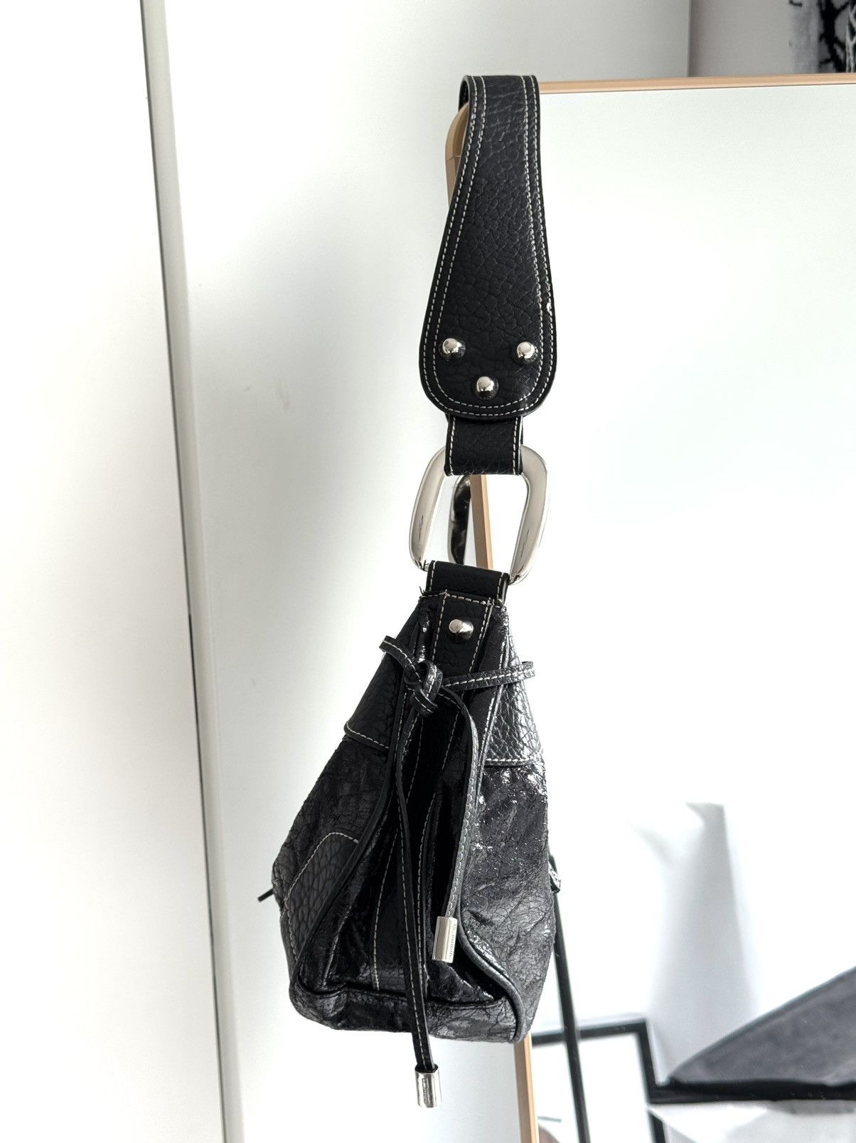 Guess Guess vintage buckle logo bag baguette mini 00s Y2k Handbag Size ONE SIZE - 8 Thumbnail