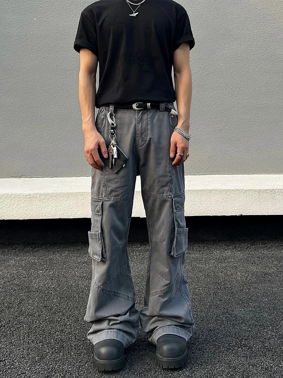 Other Multi Pocket Wide Leg Gray Cargo Pants Size US 32 / EU 48 - 2 Thumbnail