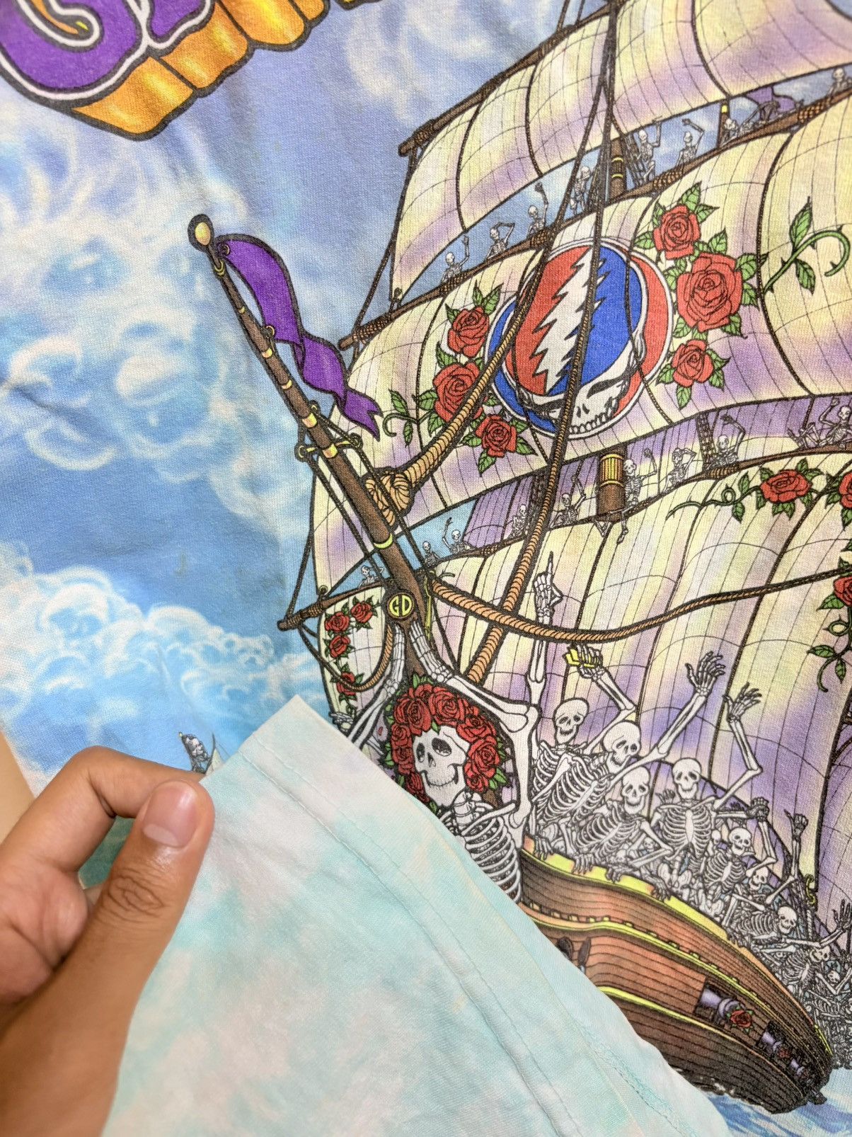 Grateful Dead × Liquid Blue Vintage 90s Grateful Dead Band Ship Of Fools Liquid Blue 93 Size US L / EU 52-54 / 3 - 13 Thumbnail
