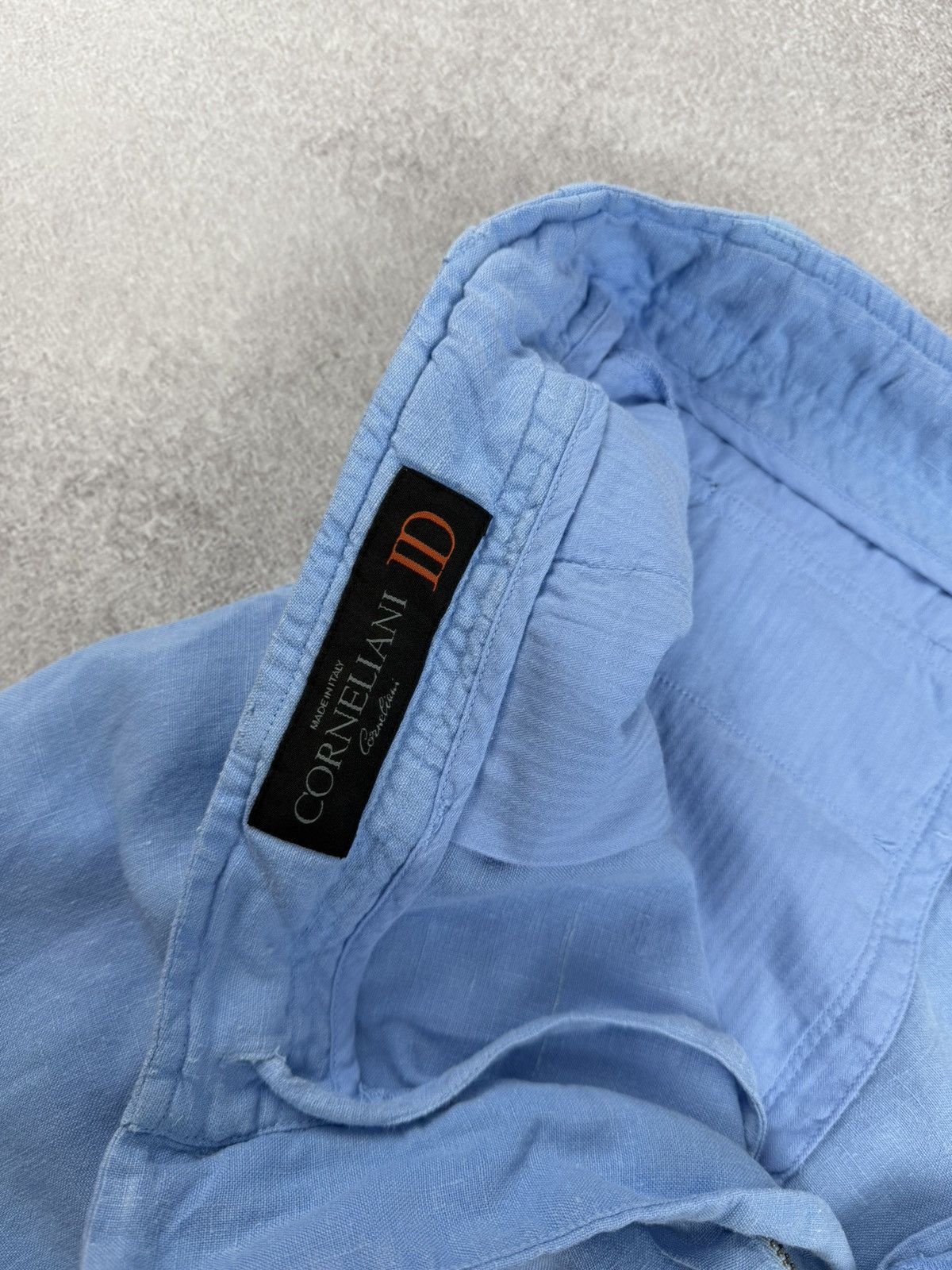 Corneliani Corneliani ID Blue Linen Shorts Men’s Size 52 Size US 34 / EU 50 - 9 Thumbnail