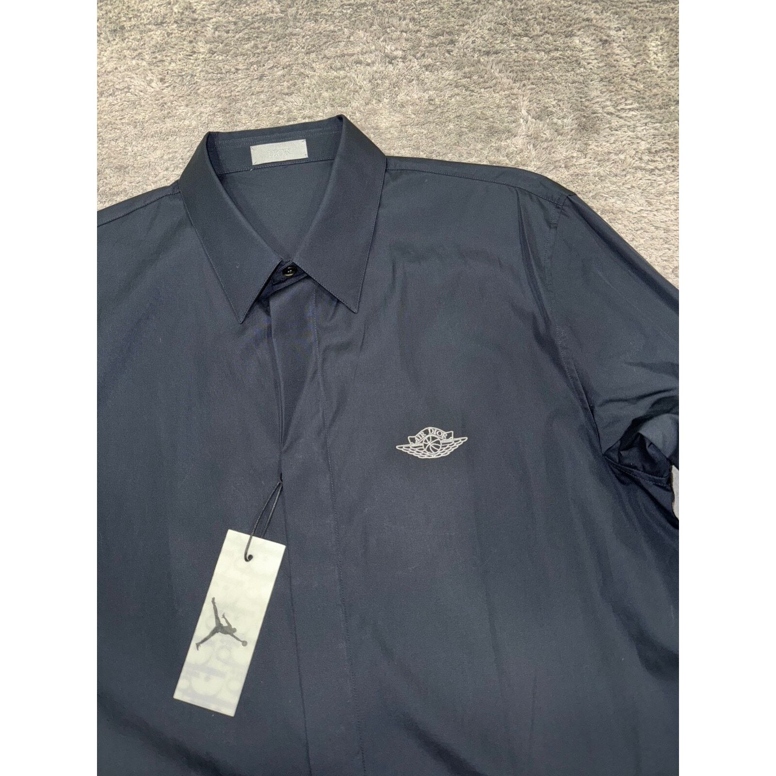 Dior Air Dior Jordan Wing Basketball Blue Logo Long Sleeve Button Size US M / EU 48-50 / 2 - 5 Thumbnail