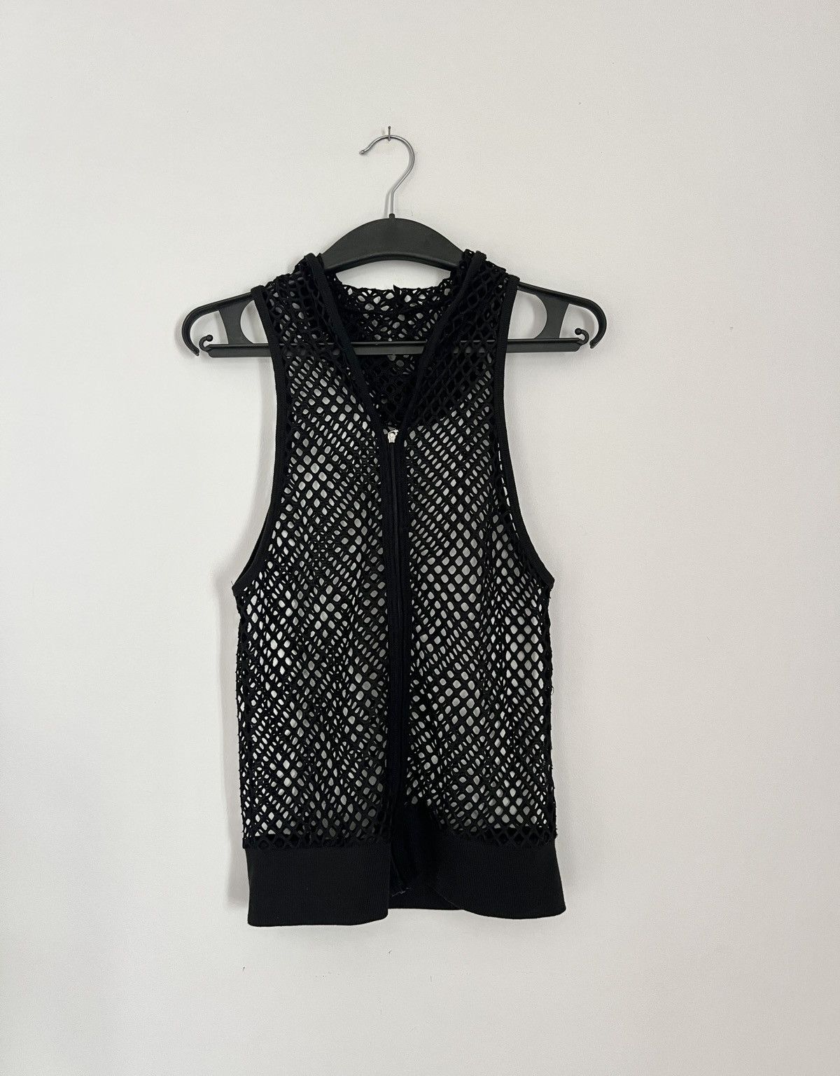 Japanese Brand Y2K mesh tank top hooded zip rave avant garde gothic Size M / US 6-8 / IT 42-44 - 7 Thumbnail