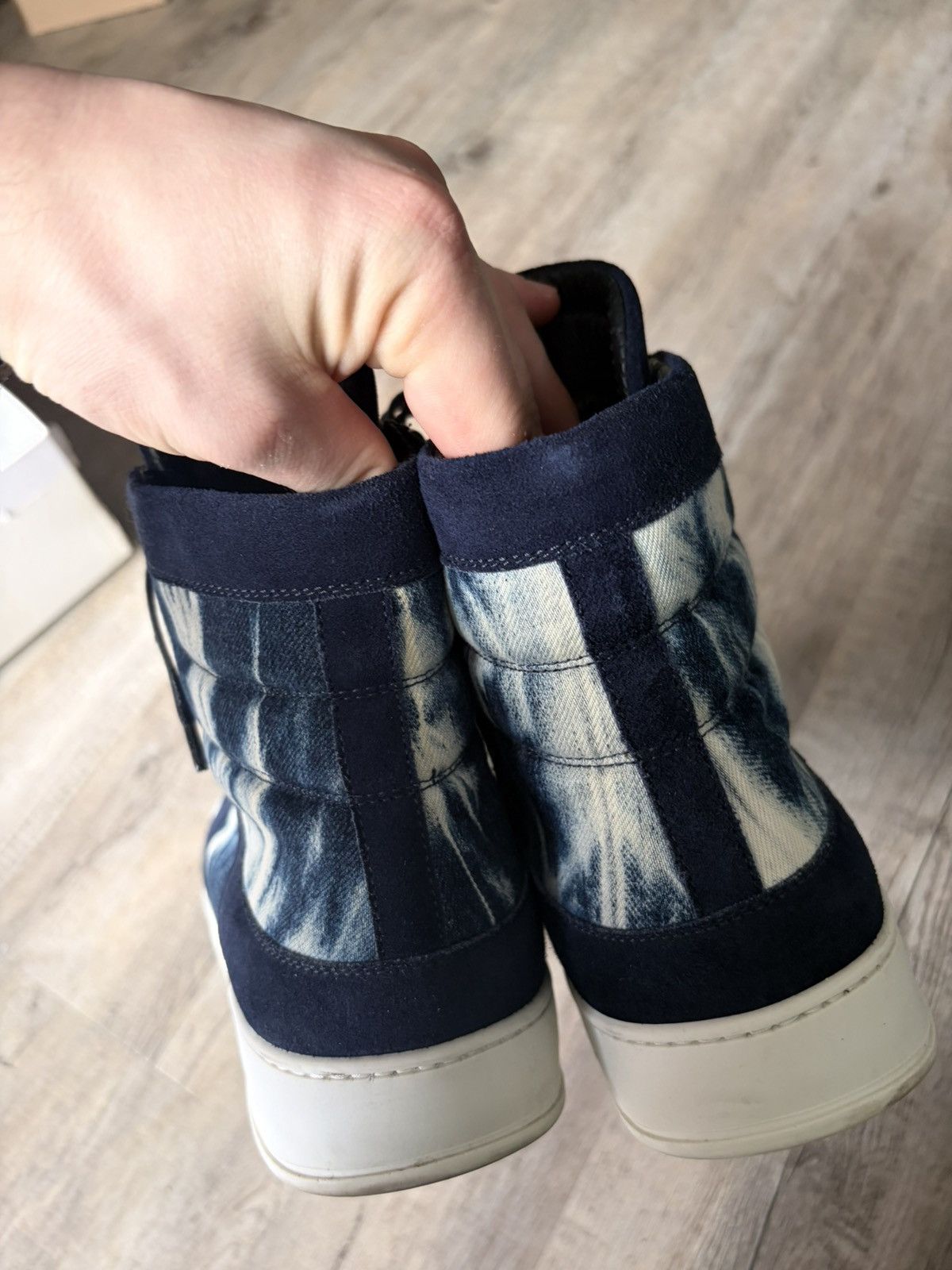 Balmain FW2013 Balmain tie dye denim/suede Leather Sneakers Size US 7 / EU 40 - 7 Thumbnail