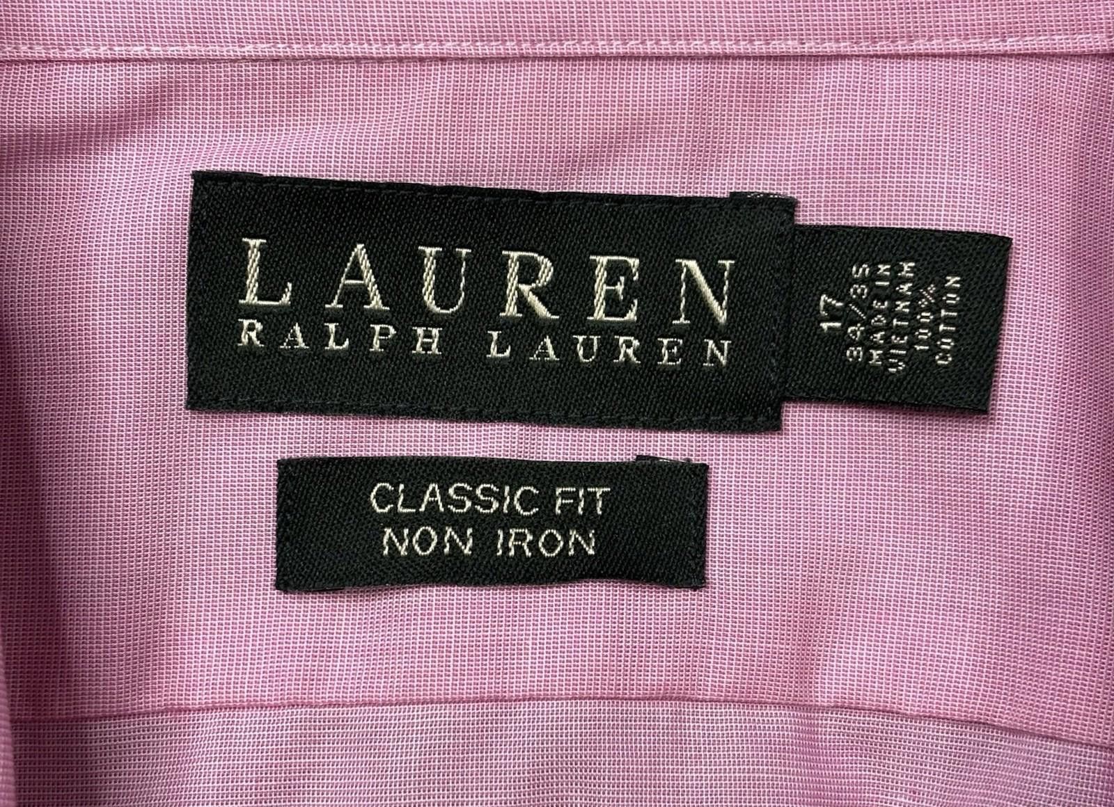Lauren Ralph Lauren Lauren Ralph Lauren Dress Shirt Mens 17 34/35 Non Iron Size 48R - 2 Thumbnail