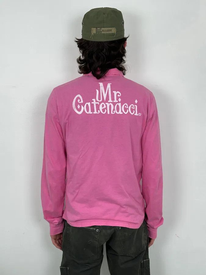 Dsquared2 SS2005 Dsquared2 Pink «Mr Catenacci » Print Longsleeve Polo Size US M / EU 48-50 / 2 - 4 Thumbnail