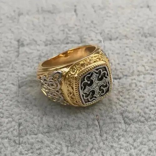 Japanese Brand Punk Carved Pattern Rings Size ONE SIZE - 1 Thumbnail