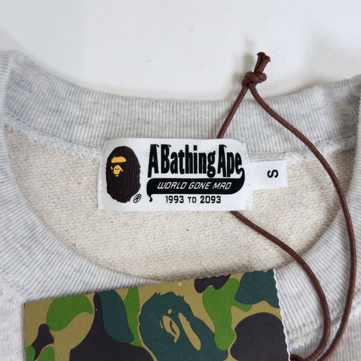 Bape Bape Multi Color Letters College Line Rib Crewneck Grey 2020 Size US S / EU 44-46 / 1 - 7 Thumbnail
