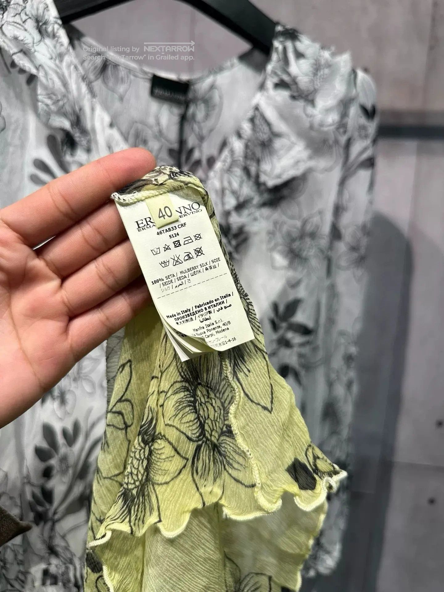 Ermanno Scervino Silk Floral Dress in White, Women's — image 4 of 4