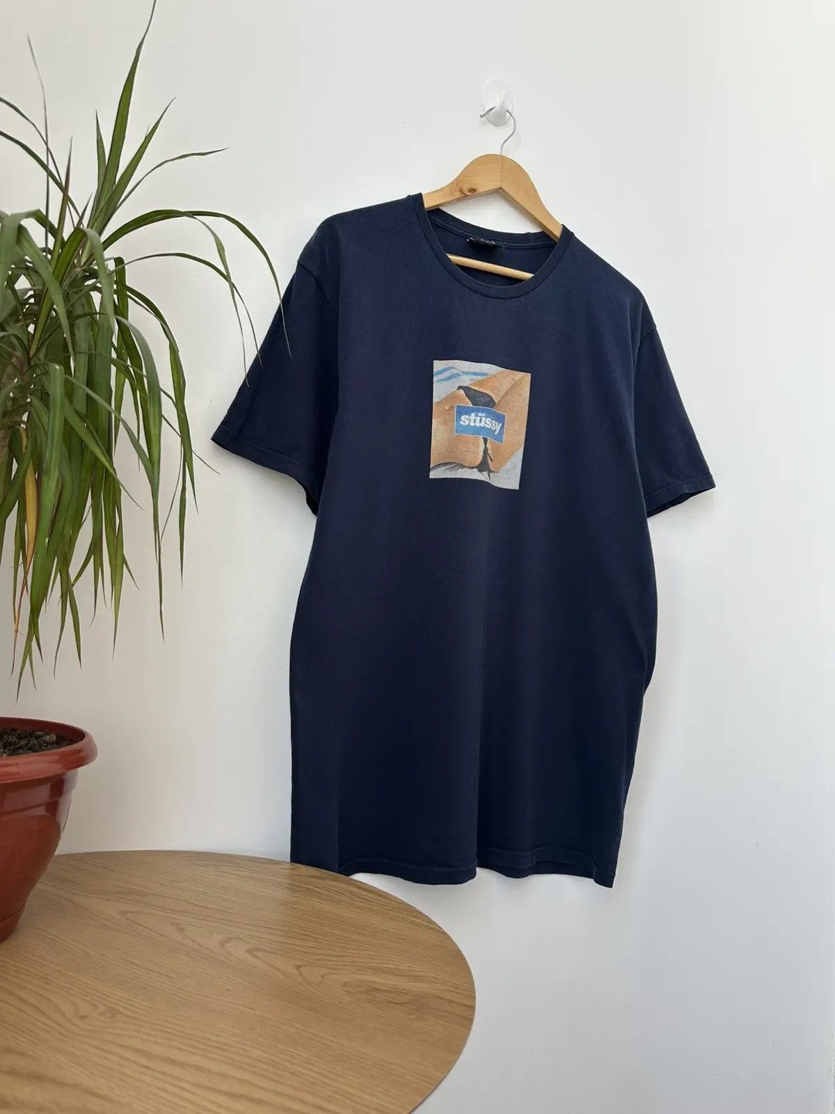 Stussy Vintage Stussy Blue Centr Logo Y2K T-Shirt Size US L / EU 52-54 / 3 - 6 Thumbnail
