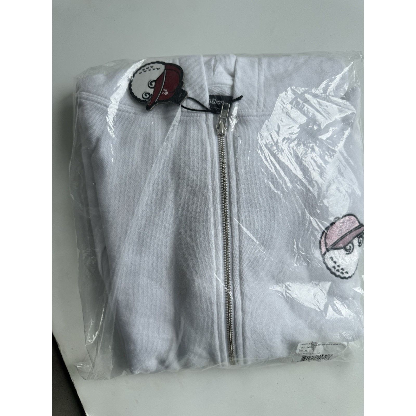 Malbon Malbon Golf x Evian French Terry Zip Up White XS Size US XS / EU 42 / 0 - 4 Thumbnail