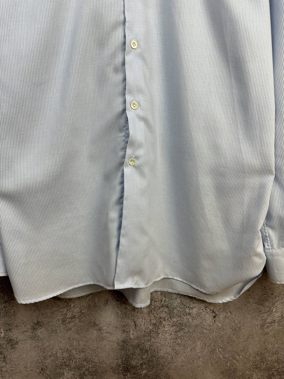 Pal Zileri Pal Zileri Luxury Cotton Poplin Striped Shirt Light Blue Size US XXL / EU 58 / 5 - 7 Thumbnail