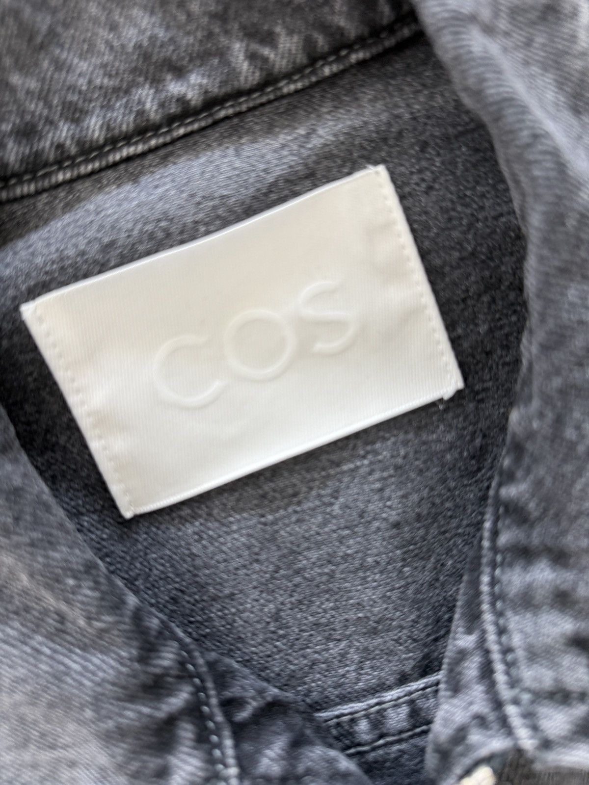 Cos COS Mens Organic Cotton Washed Charcoar Grey Denim Jacket XS Size US XS / EU 42 / 0 - 5 Thumbnail