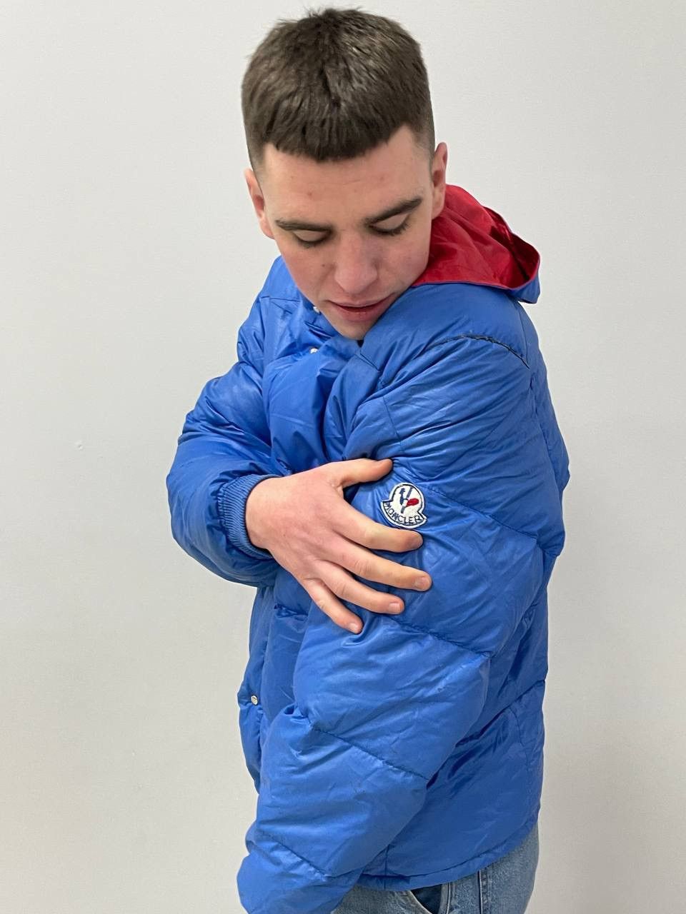 image of Moncler Vintage 80's Grenoble Puffer Down Jacket in Blue, Men's (Size Medium)