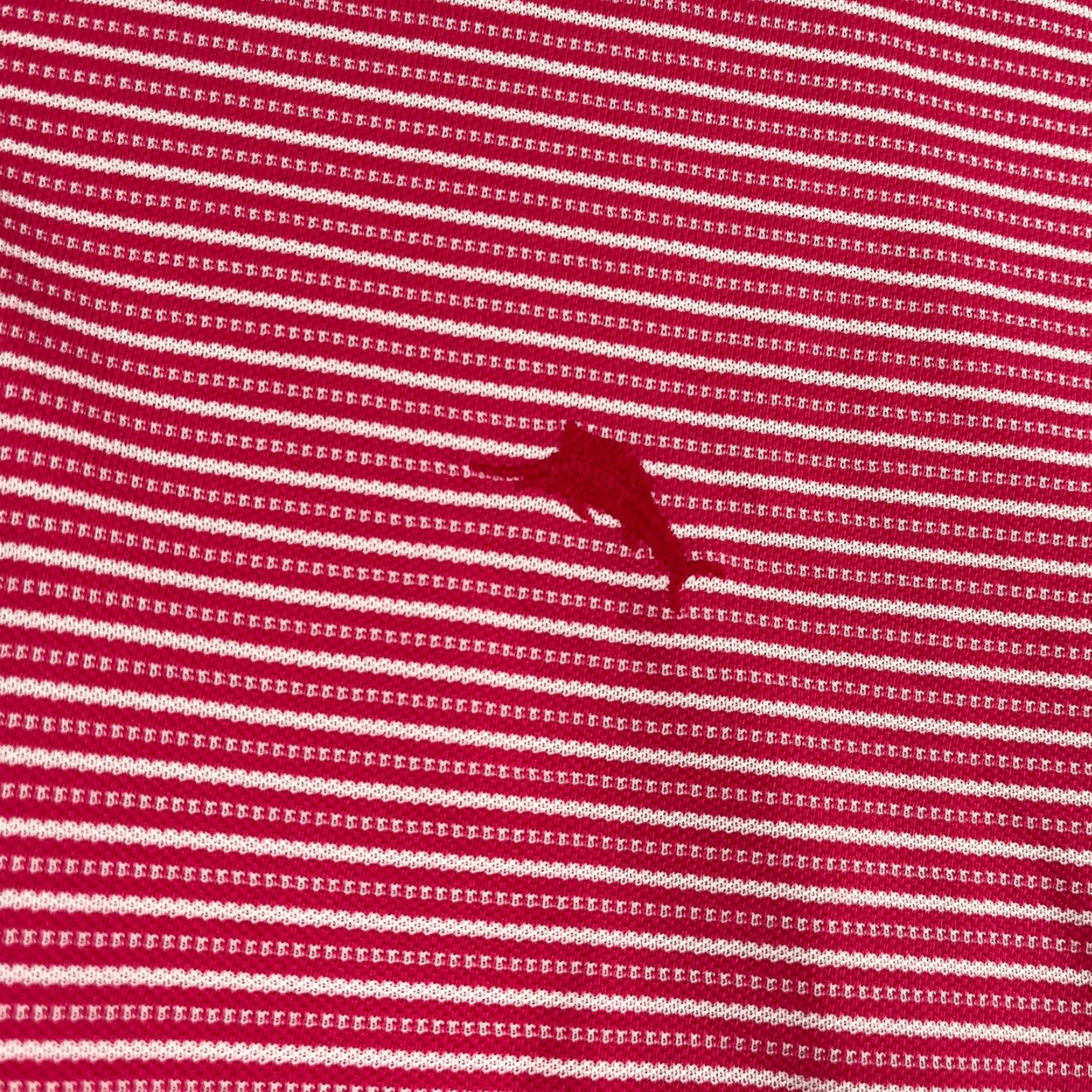 Tommy Bahama Tommy Bahama Island Zone Polo Shirt XL Pink White Striped Knit Mens Regular Fit Short Sleeve Collared Button Machine Washable Size US XL / EU 56 / 4 - 3 Thumbnail