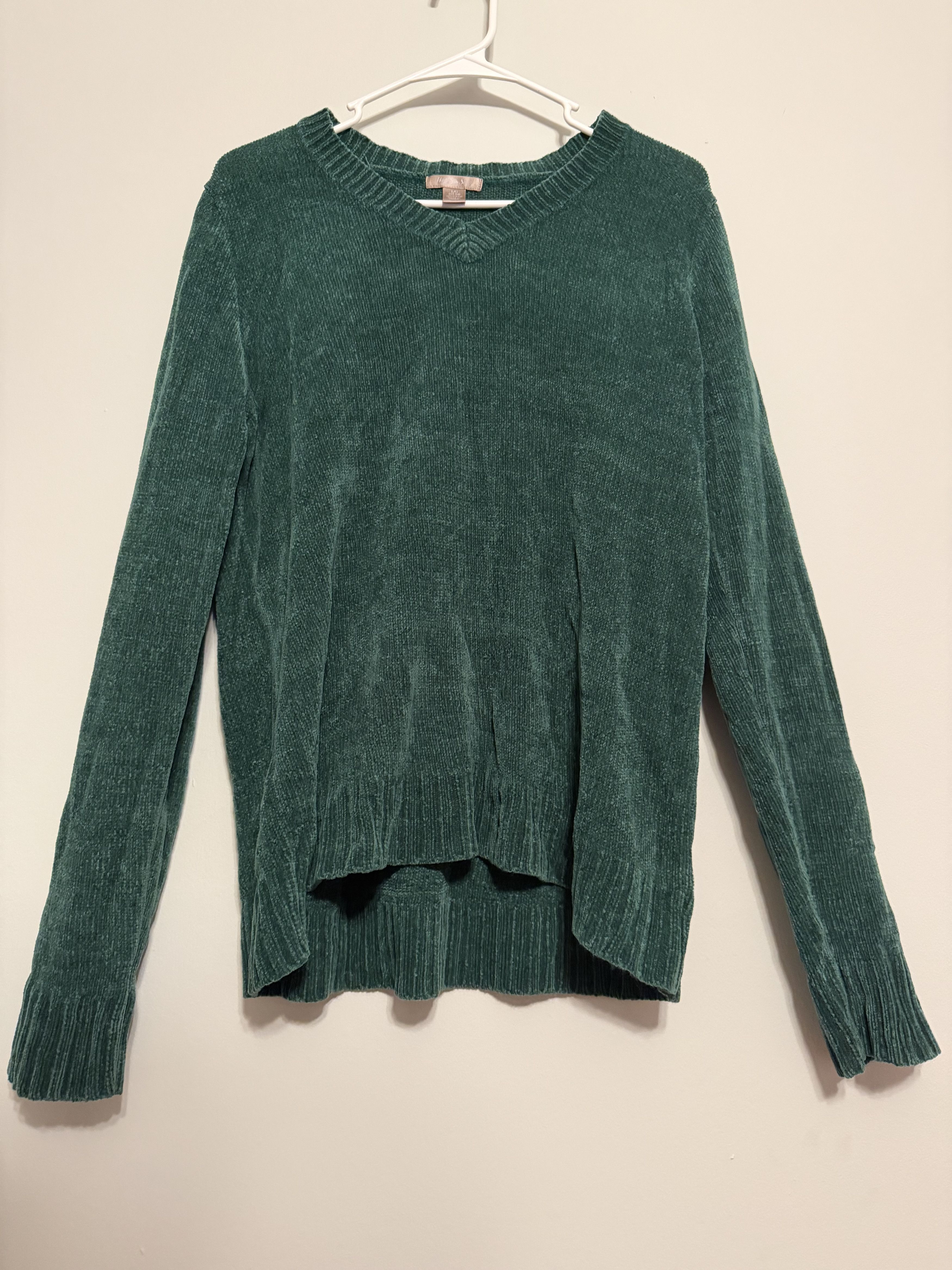 Other Cozy Forest Green Chenille Sweater – Women's Size L Size L / US 10 / IT 46 - 5 Thumbnail