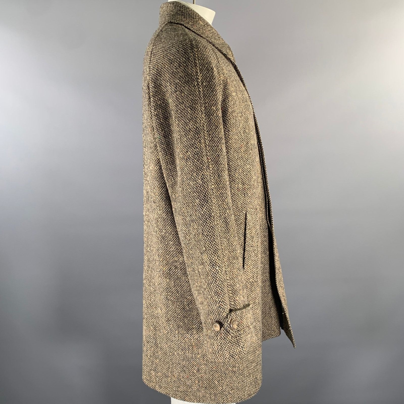 Ralph Lauren RALPH LAUREN Size 44 Tan Black Wool Hidden Placket Coat Size US S / EU 44-46 / 1 - 3 Thumbnail