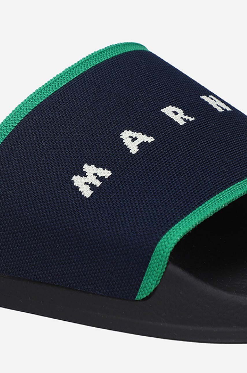 Marni o1y0225 Logo Slippers in Midnight Blue/Green Size US 7 / EU 40 - 3 Thumbnail