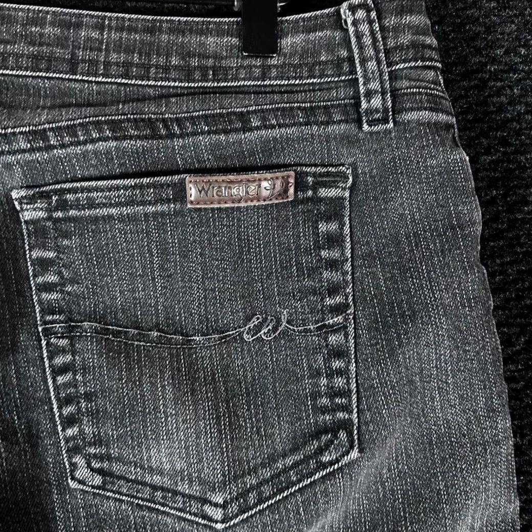 Wrangler VINTAGE Wrangler Women's Charcoal Gray Bootcut Jeans 14W Jeans Women Bootcut Gray 14M Comfort Everyday Style Size 36" / US 14 / IT 50 - 4 Thumbnail