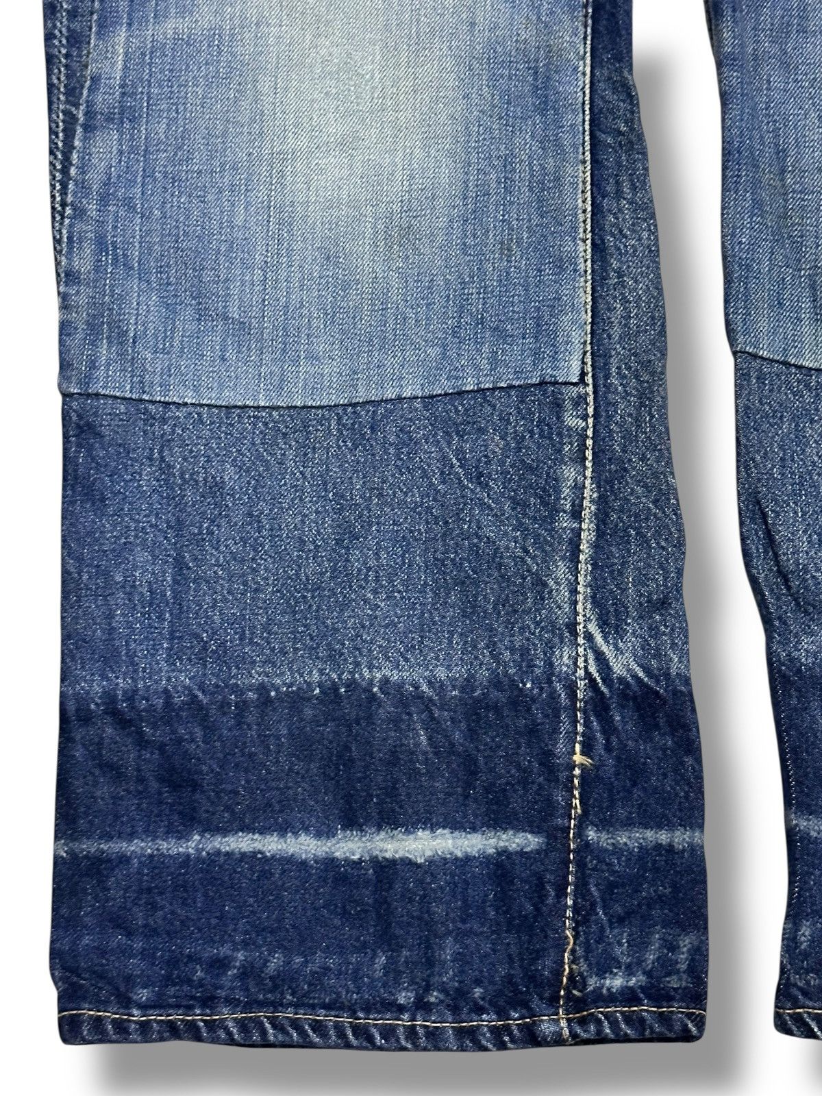 Edwin Edwin Vintage Patches Knee Wideleg Style Faded Wash Size US 30 / EU 46 - 9 Thumbnail