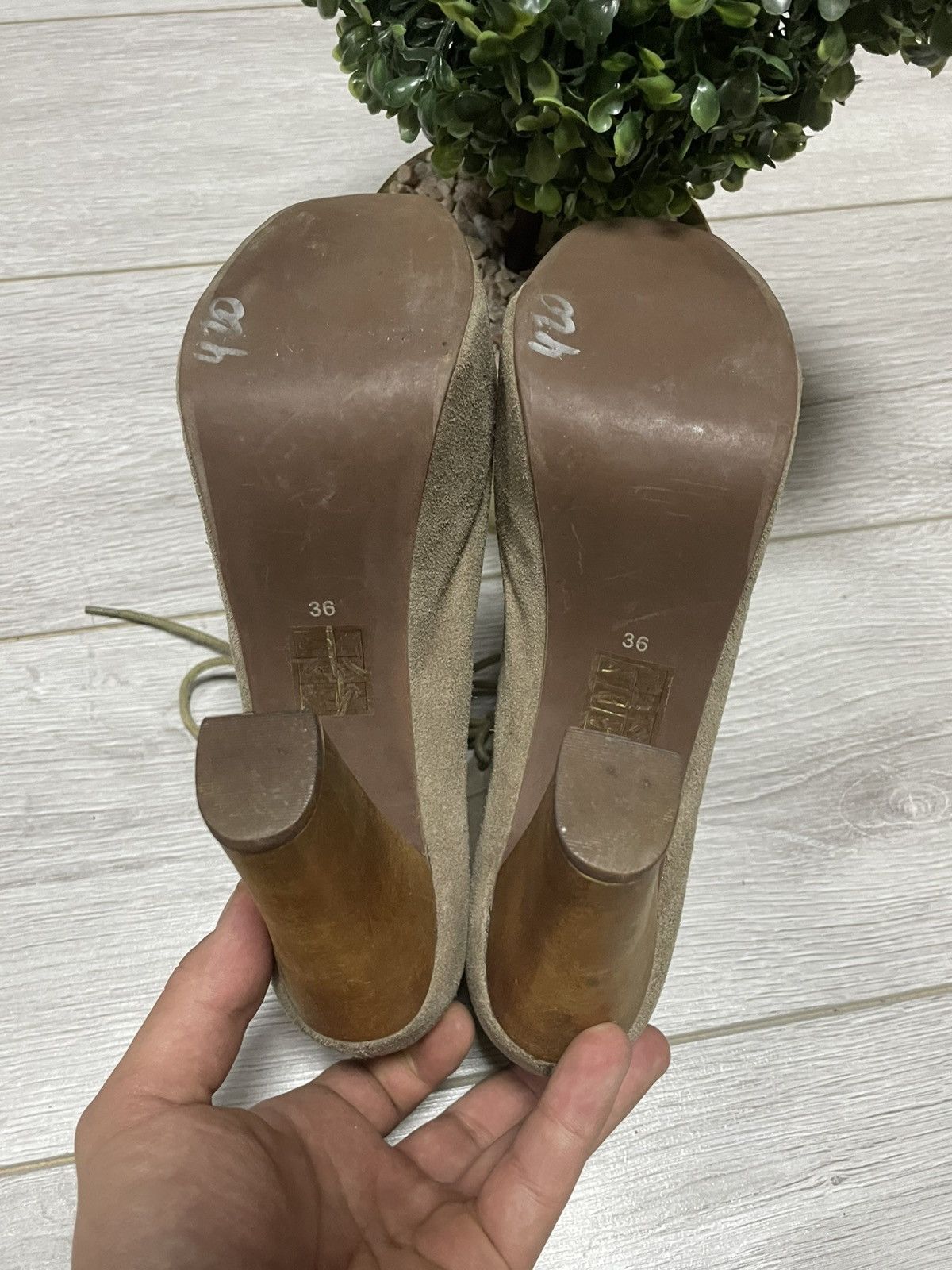 Jeffrey Campbell Campbell suede leather heels laces shoes Size US 6 / IT 36 - 10 Thumbnail