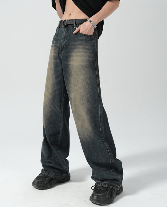 Japanese Brand Japanese wide-leg street versatile retro distressed jeans Size US 34 / EU 50 - 2 Thumbnail