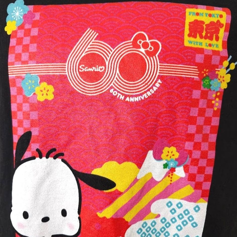 Vintage VINTAGE Pochacco T Shirt Womens Size Large Black Sanrio 60th Anniversary Shirt Womens L Black Sanrio 60th Anniversary Mens? Size L / US 10 / IT 46 - 3 Thumbnail