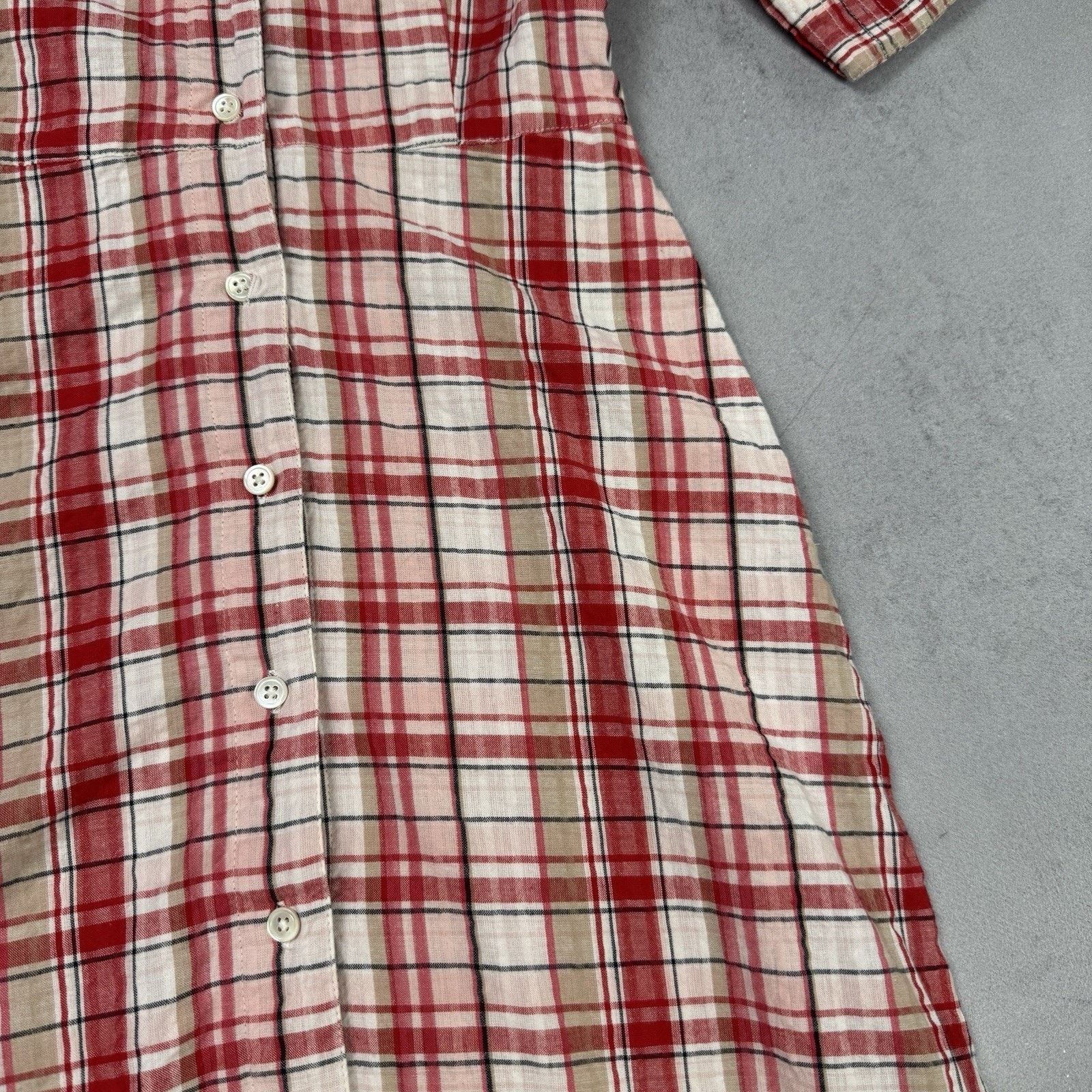 Vintage BRORA 100% Cotton Gingham Lined Chelsea Collar Dress Size 6 Size XS / US 0-2 / IT 36-38 - 11 Thumbnail