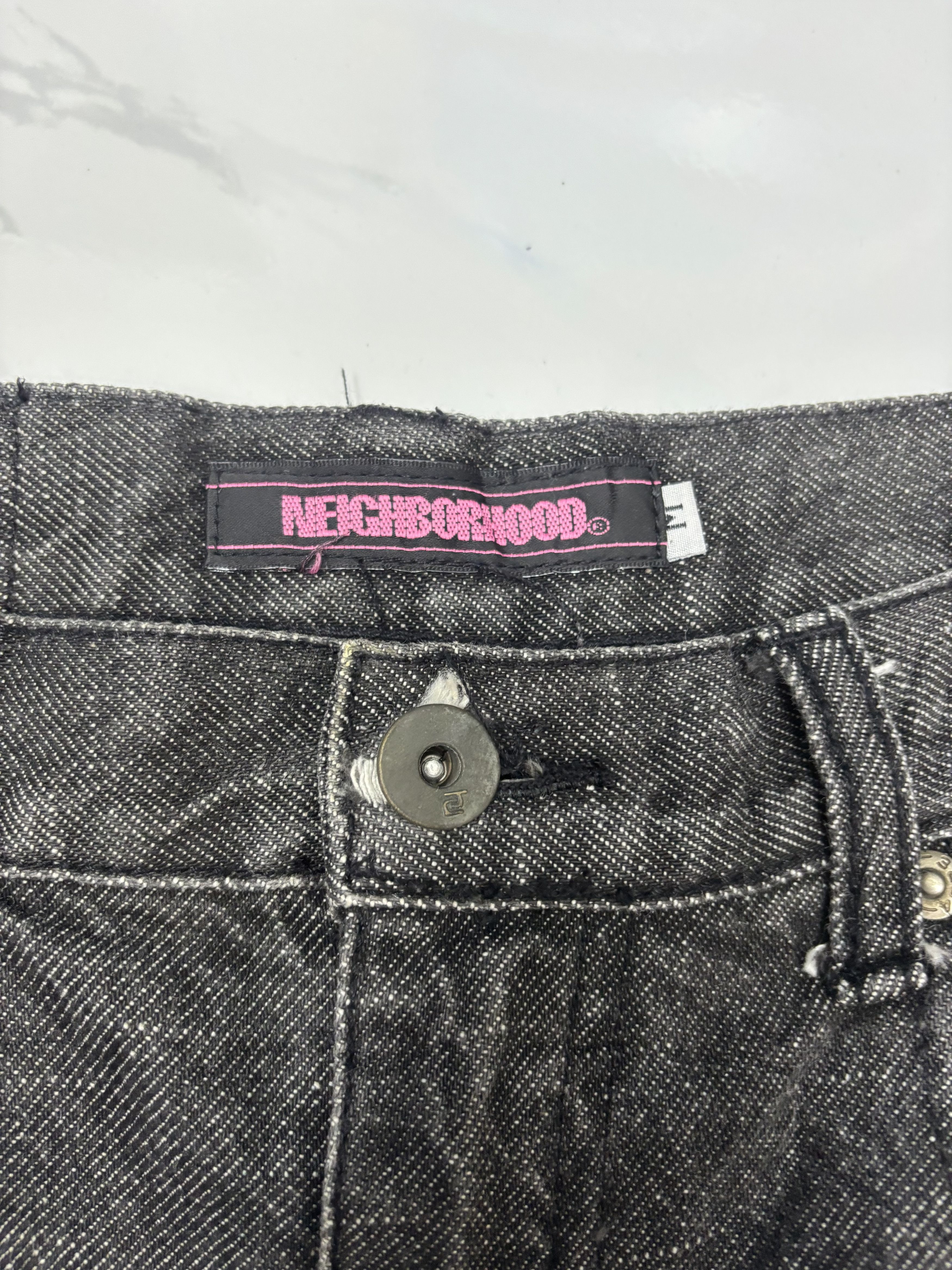 Neighborhood Neighborhood AW03 Black Fragment Narrow Denim Jean Size US 32 / EU 48 - 14 Thumbnail