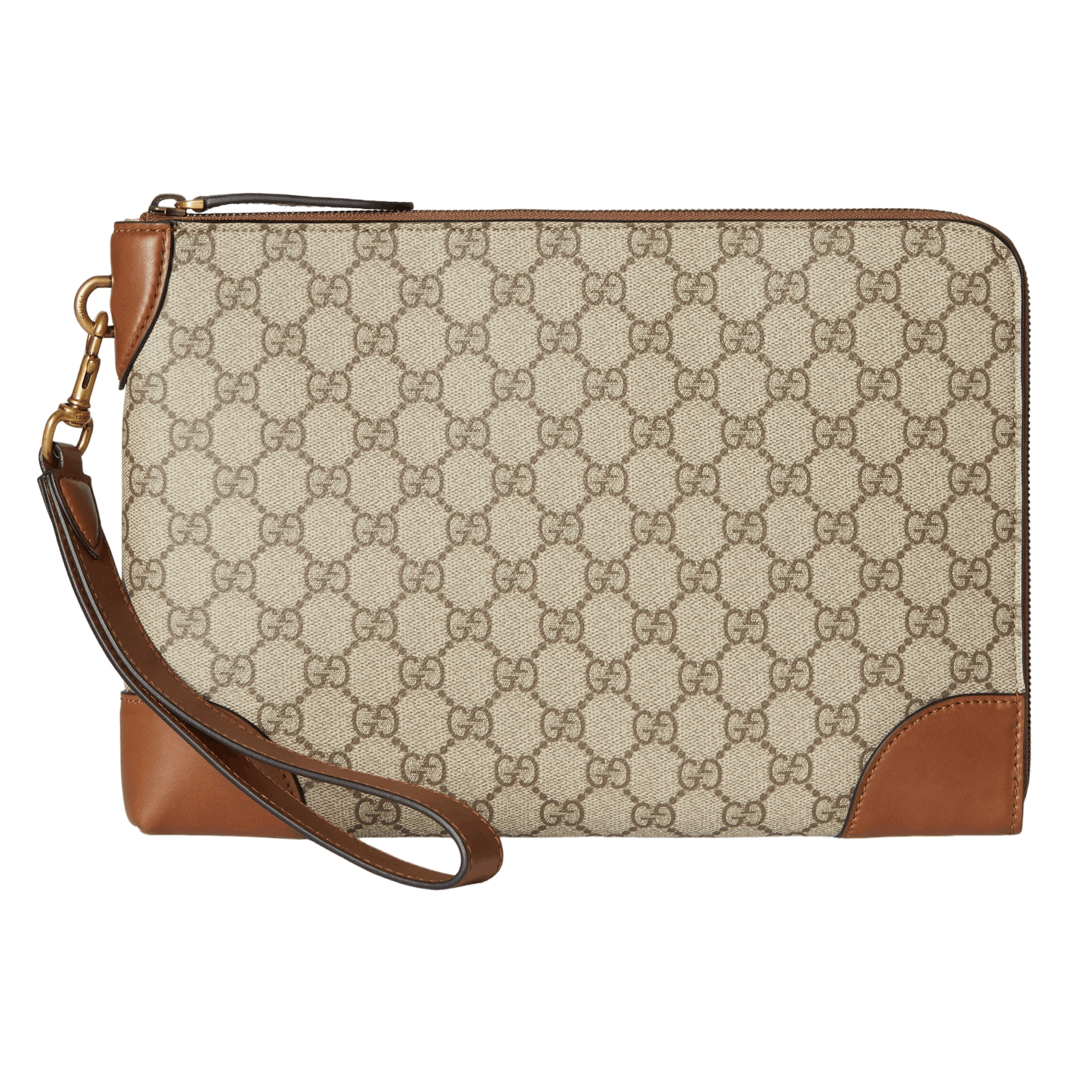 GUCCI GG Small Beige Brown Business Case New