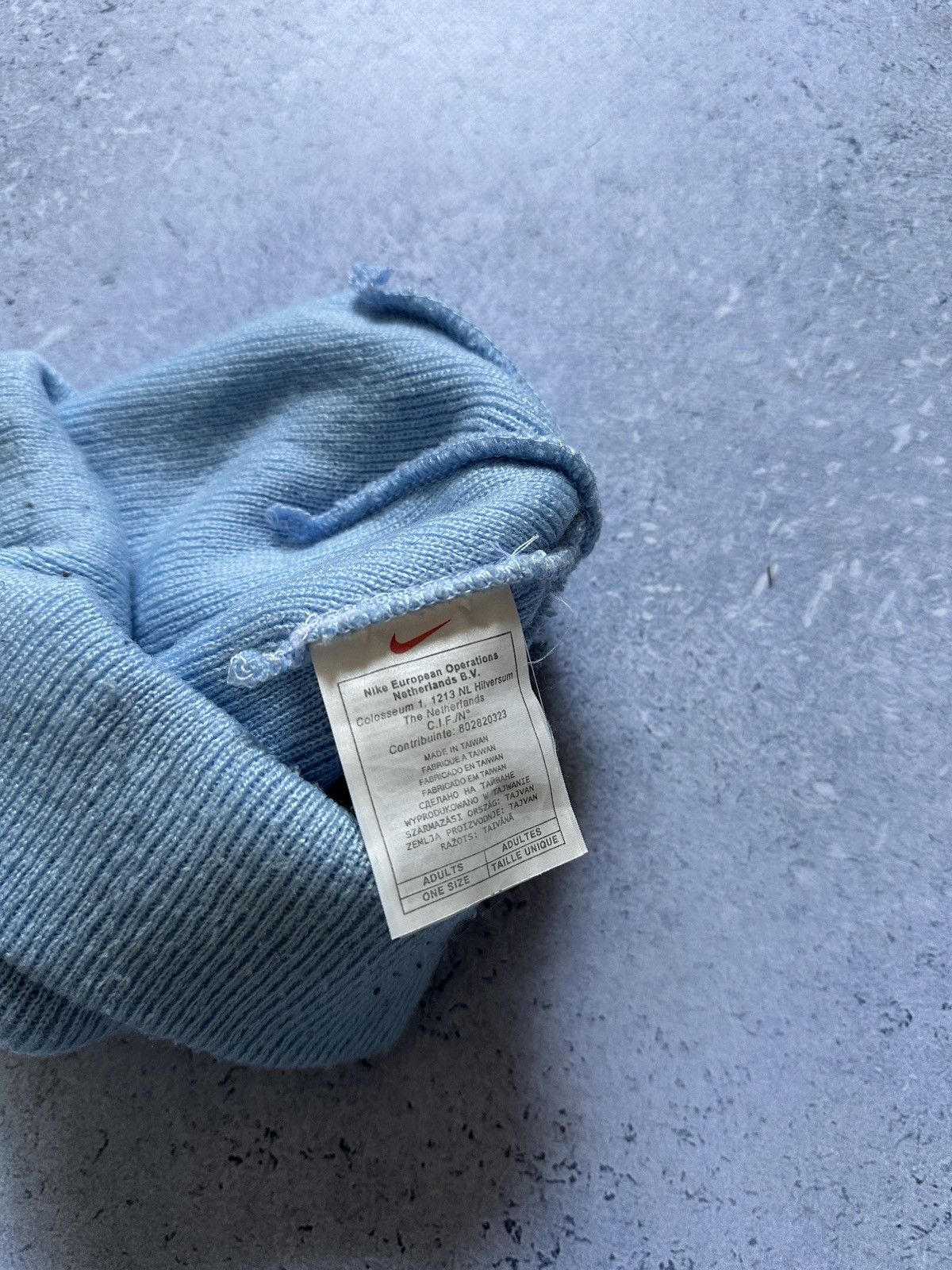 Nike × Vintage Vintage Y2K Beanie Hat Nike Embroidered Swoosh 90s Blue OS Size ONE SIZE - 5 Thumbnail