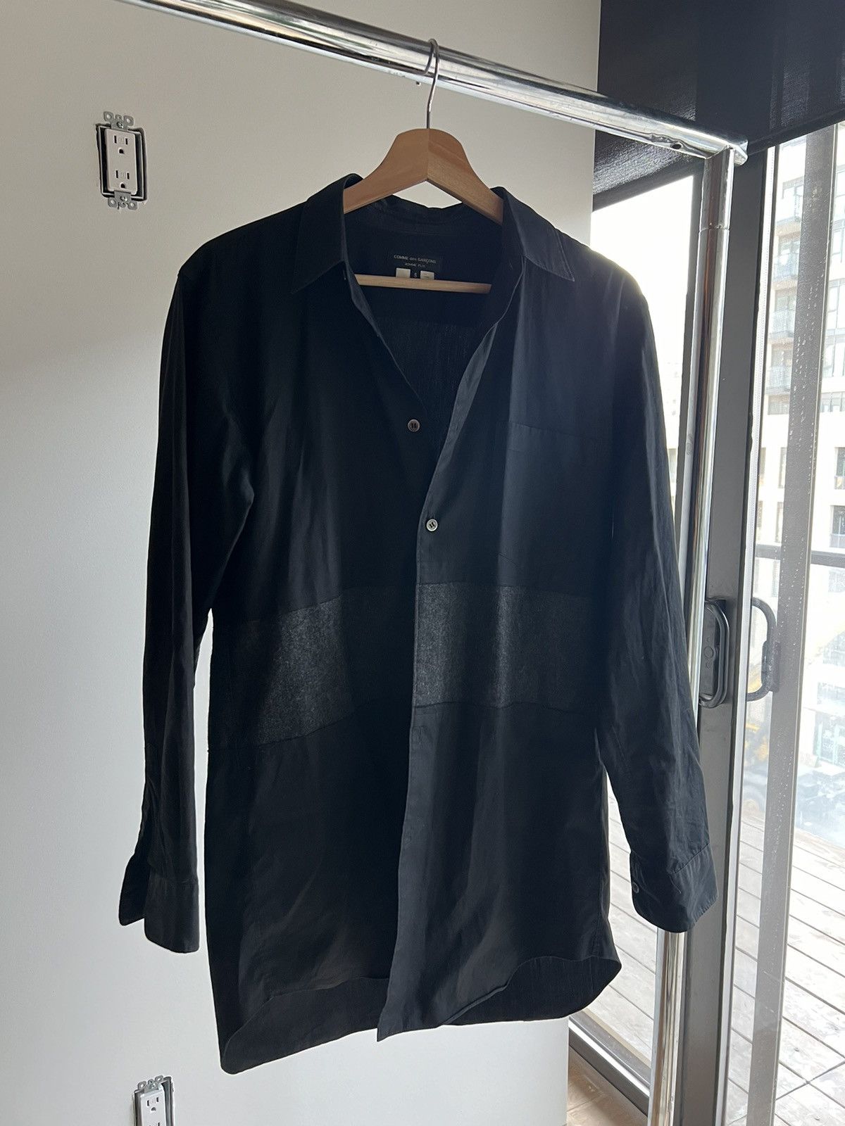 image of Comme Des Garcons Homme Plus Cdg Homme Plus Black Button Down, Men's (Size Small)