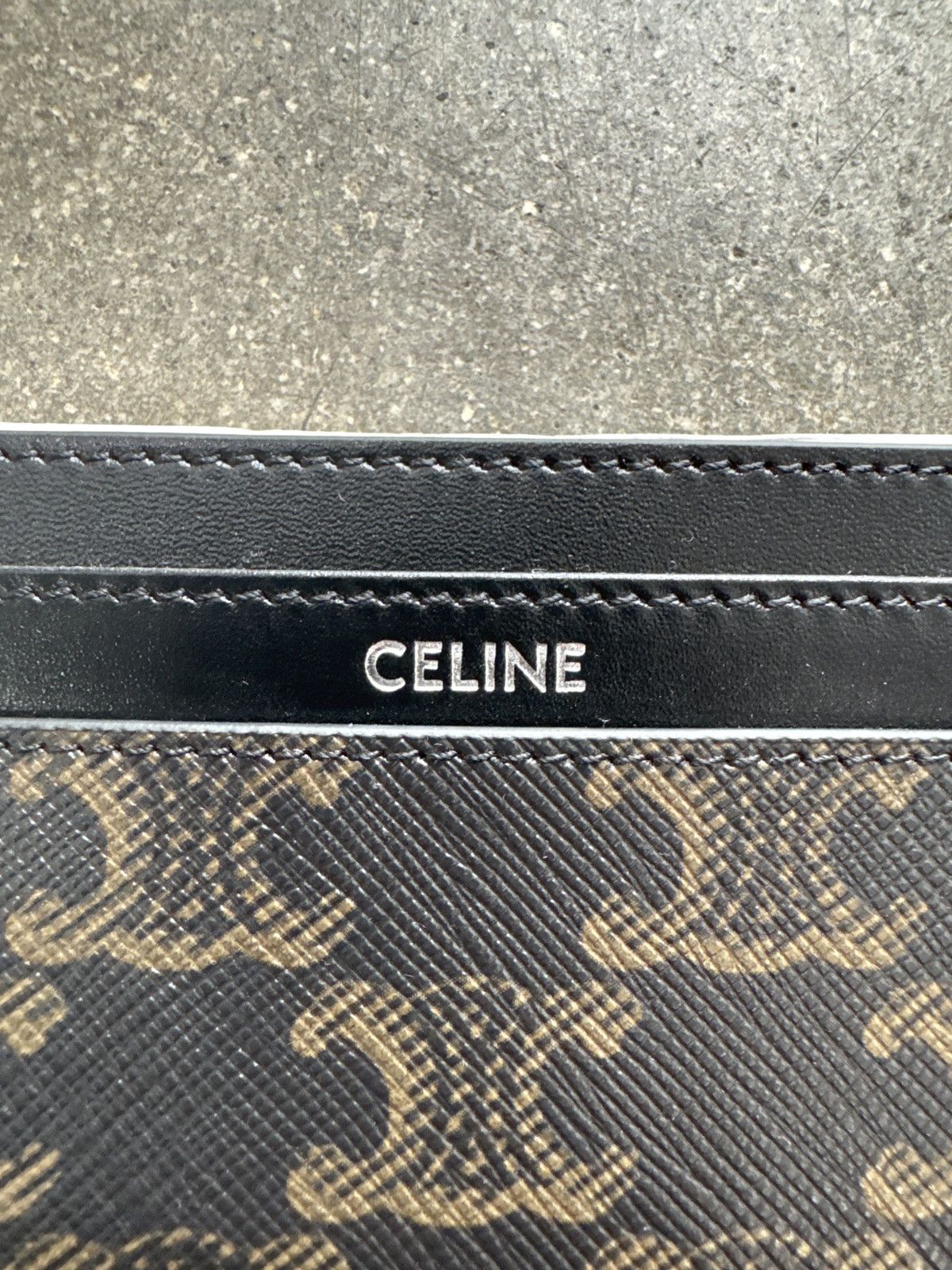 Celine CELINE LARGE CARD HOLDER IN TRIOMPHE CANVAS AND CALFSKIN Size ONE SIZE - 2 Thumbnail