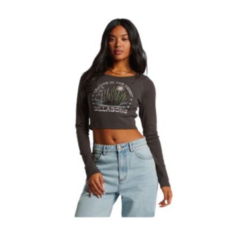 Billabong Billabong “Dancing in the Wild” Long Sleeve Cropped T-Shirt Size M / US 6-8 / IT 42-44 - 8 Thumbnail