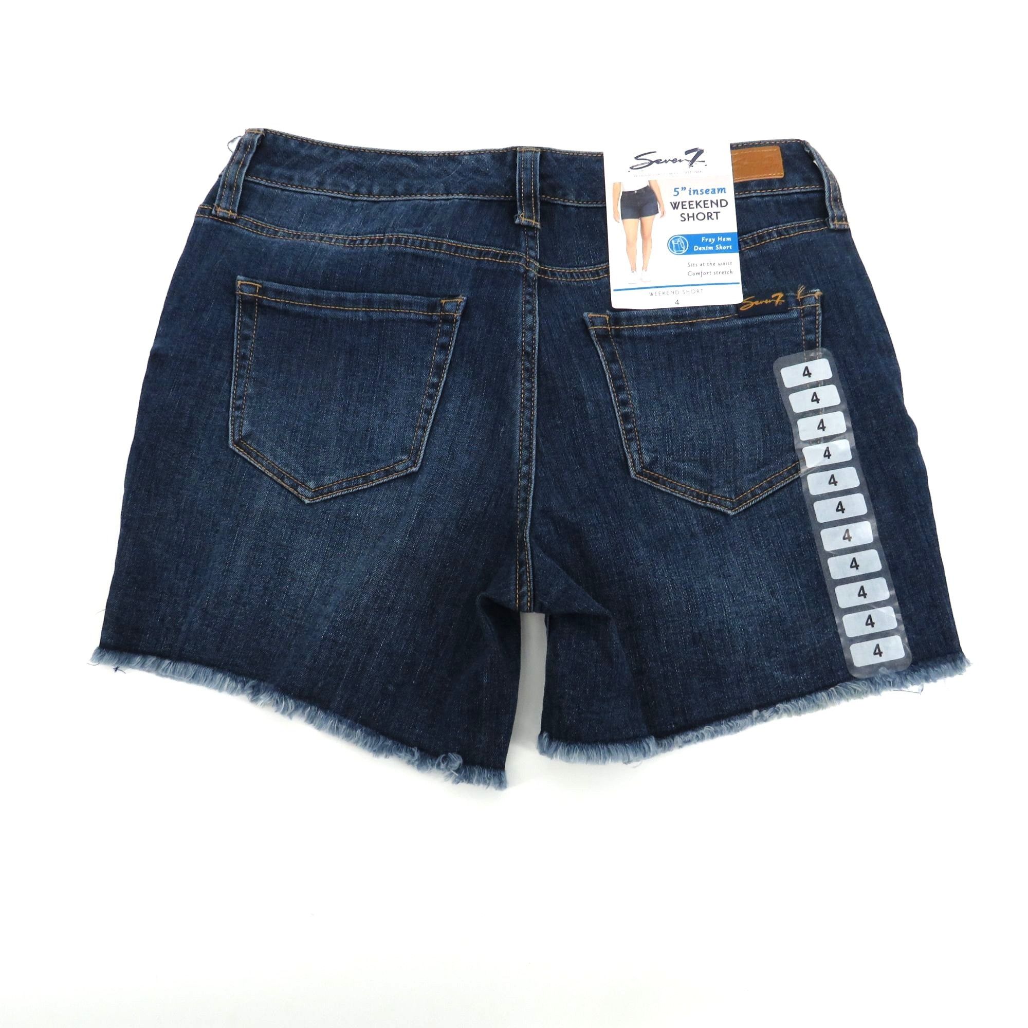 Seven 7 Seven7 Womens Size 4 Weekend Short With 5" Inseam Fray Hem D Size 27" / US 4 / IT 40 - 1 Thumbnail