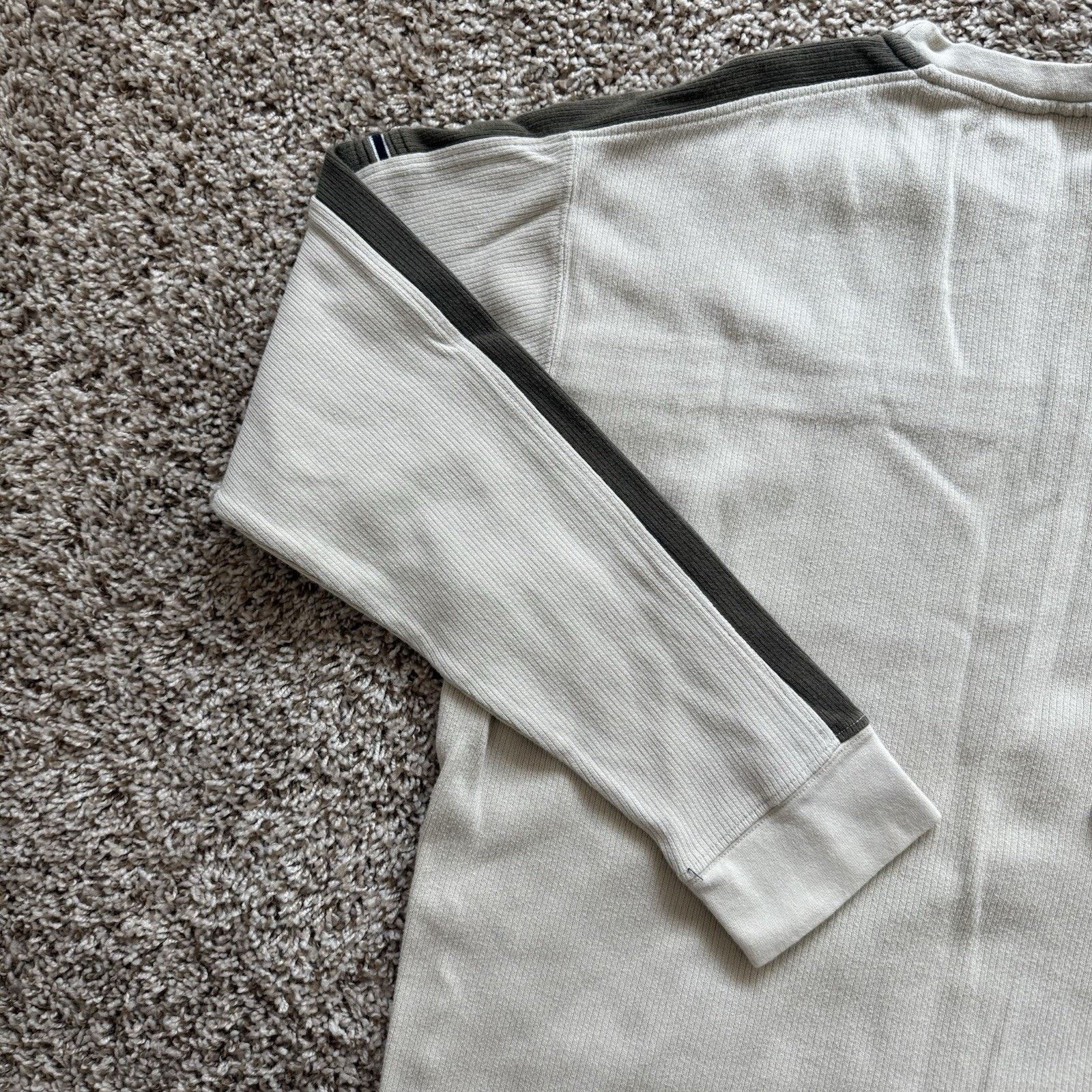Point Zero × Vintage Vintage Point Zero LS Shirt Beige Ribbed Thermal Skater Y2k Size US XL / EU 56 / 4 - 6 Thumbnail