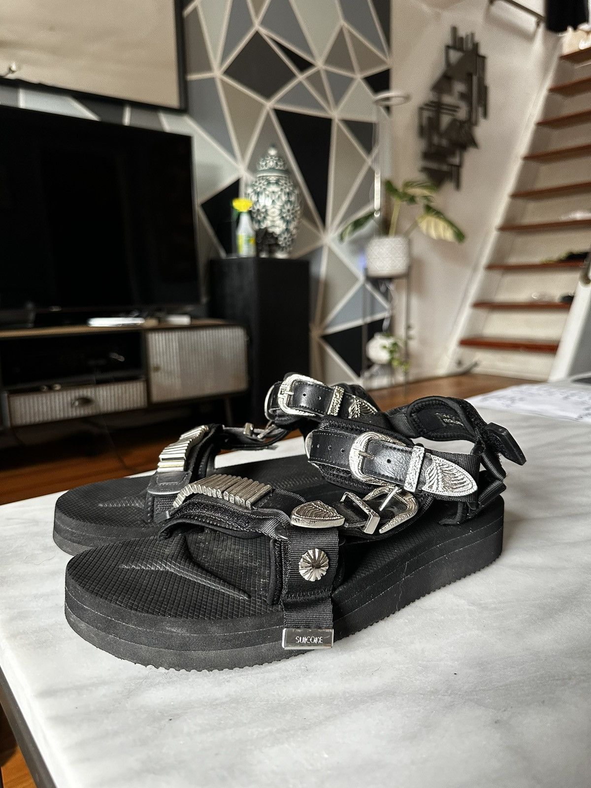 TOGA×SUICOKE DEPA SP S　WHT Toga X Suicoke White Slide Toga X Suicoke Moto – Balardi