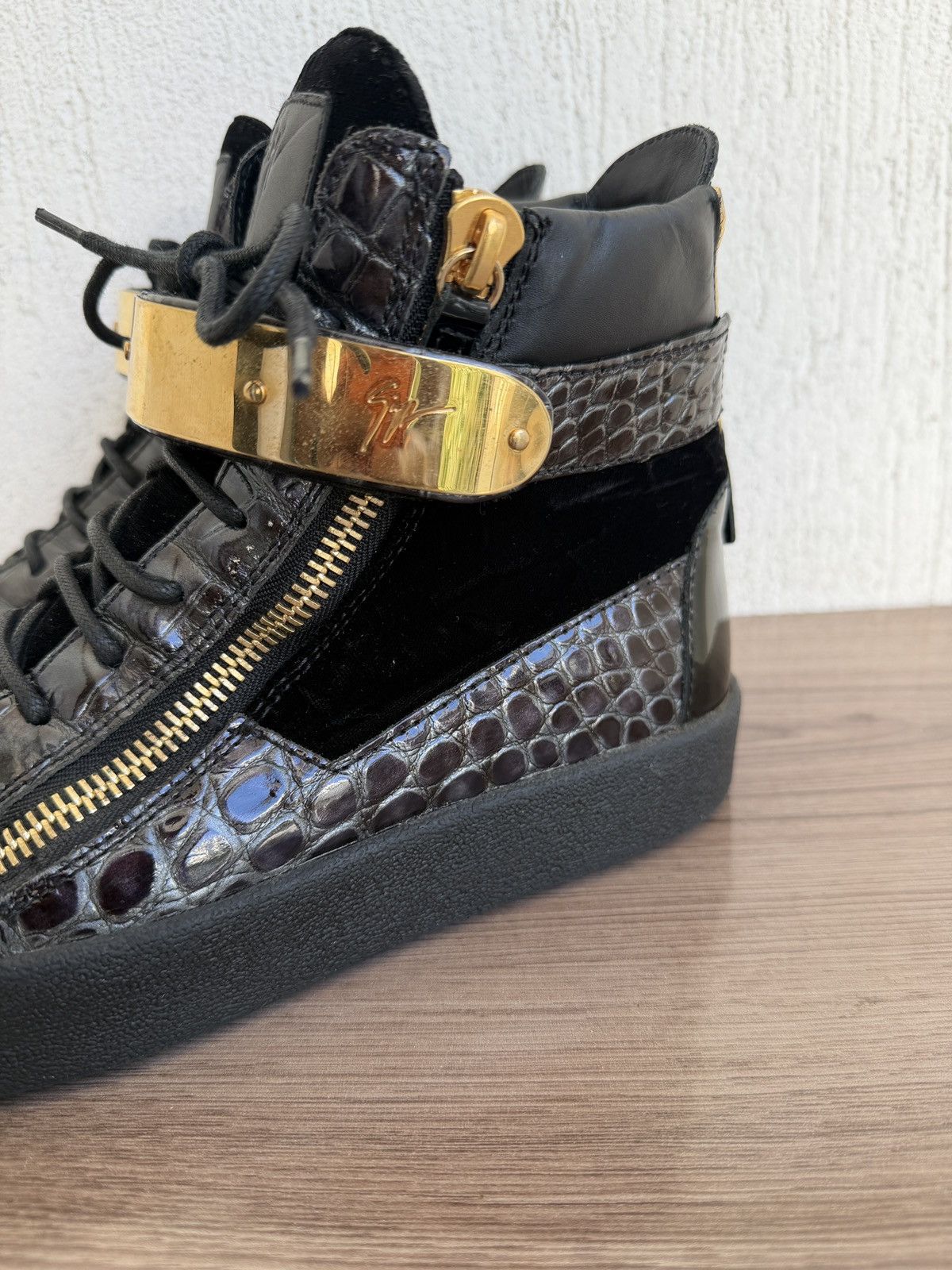 Giuseppe Zanotti croc embossed coby sneaker Size US 8 / EU 41 - 10 Thumbnail