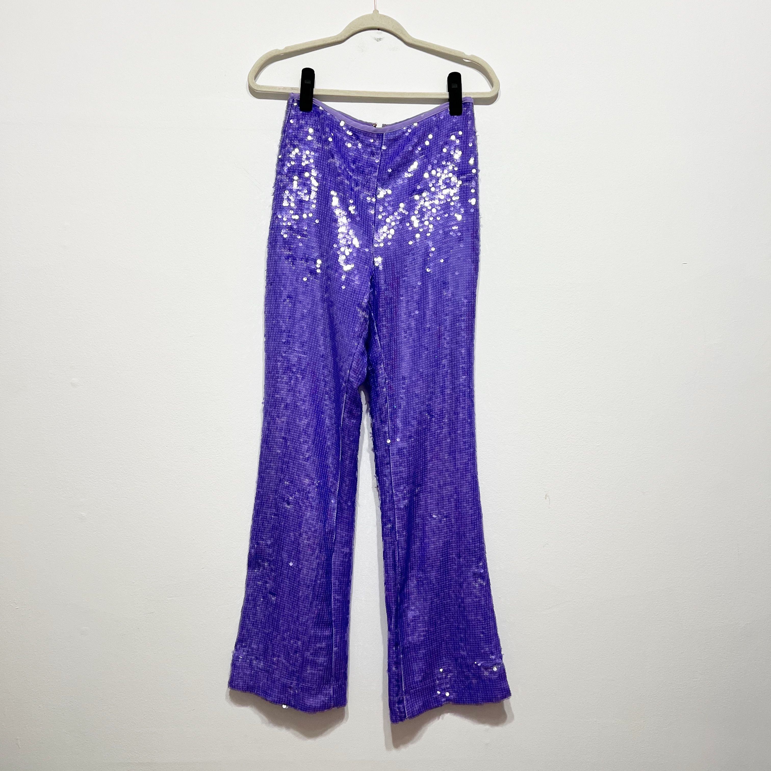 Other Sabina Musayev Nancy Purple Sequin Sparkle Size 27" / US 4 / IT 40 - 1 Thumbnail