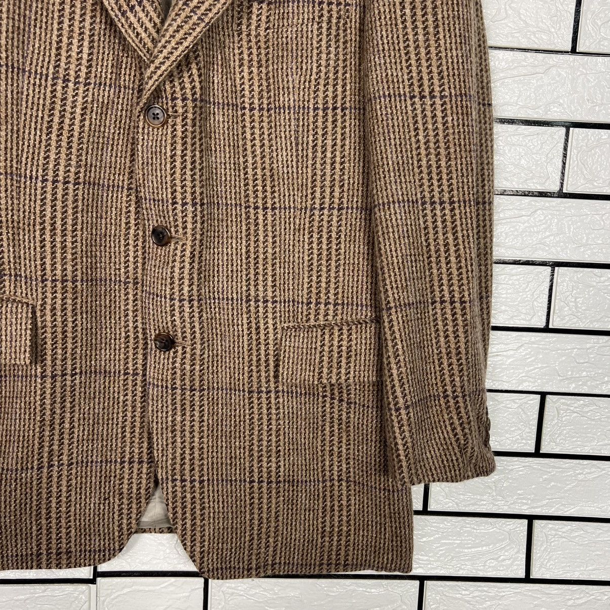 Polo Ralph Lauren Vintage POLO RALPH LAUREN Checked Wool Blazer #4127-C187 Size 42R - 6 Thumbnail