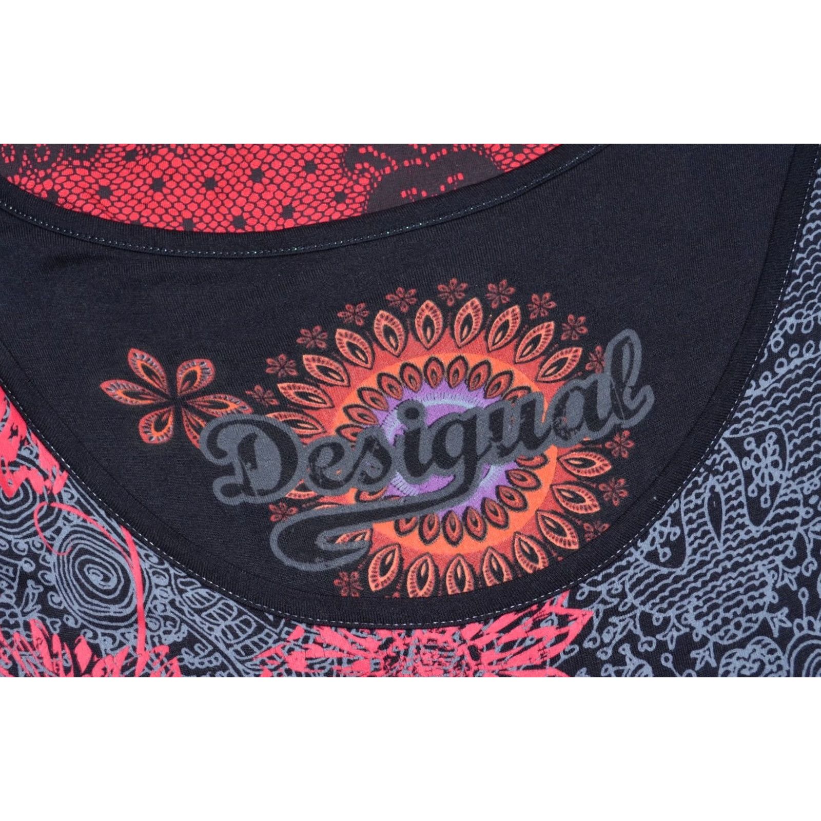 Desigual Desigual Dress Short Sleeve A-Line Womens Size S Black Floral Knee Length Casual Party/Cocktail Womens Size 28" / US 6 / IT 42 - 5 Thumbnail