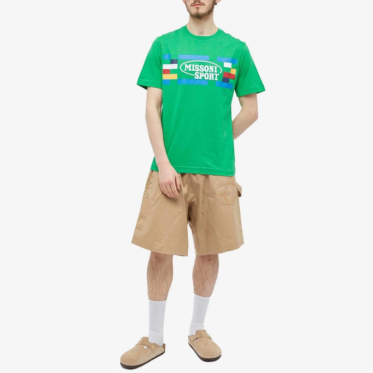 Missoni o1y0225 Logo Crewneck T-Shirt in Green Size US L / EU 52-54 / 3 - 5 Thumbnail