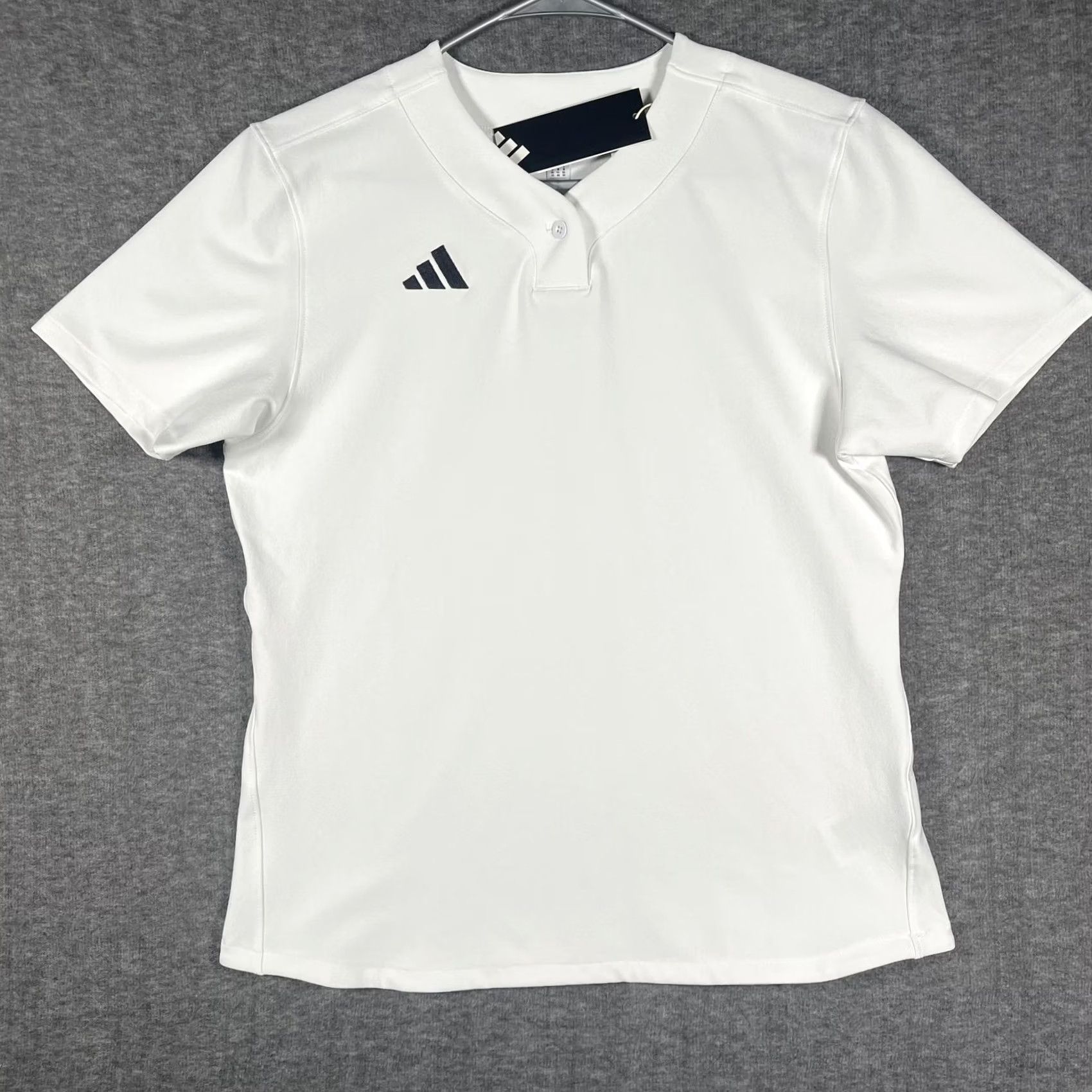 Adidas Adidas Softball Shirt Mens Medium White Henley Snap Jersey JI8246 KPN86 Size US M / EU 48-50 / 2 - 2 Thumbnail