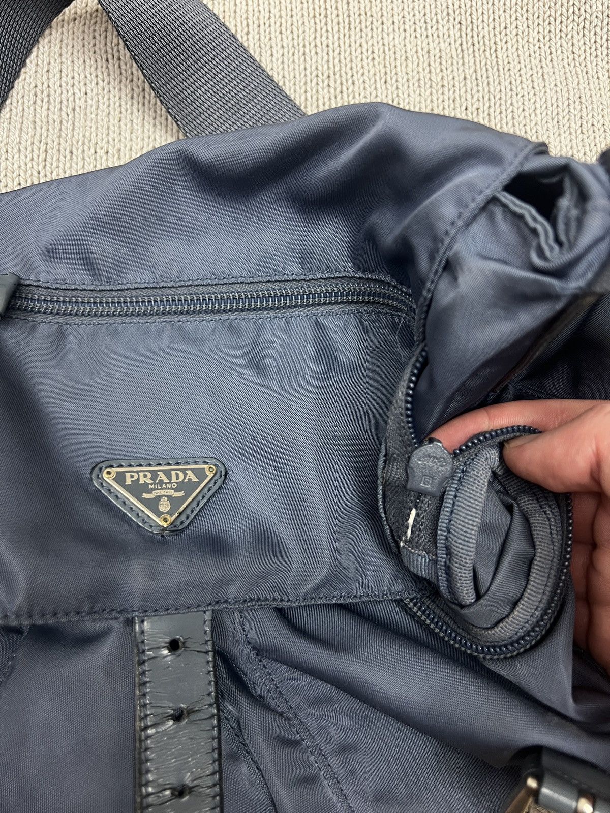 Prada Vintage Prada nylon messenger crossbody bag Size 26 - 4 Thumbnail