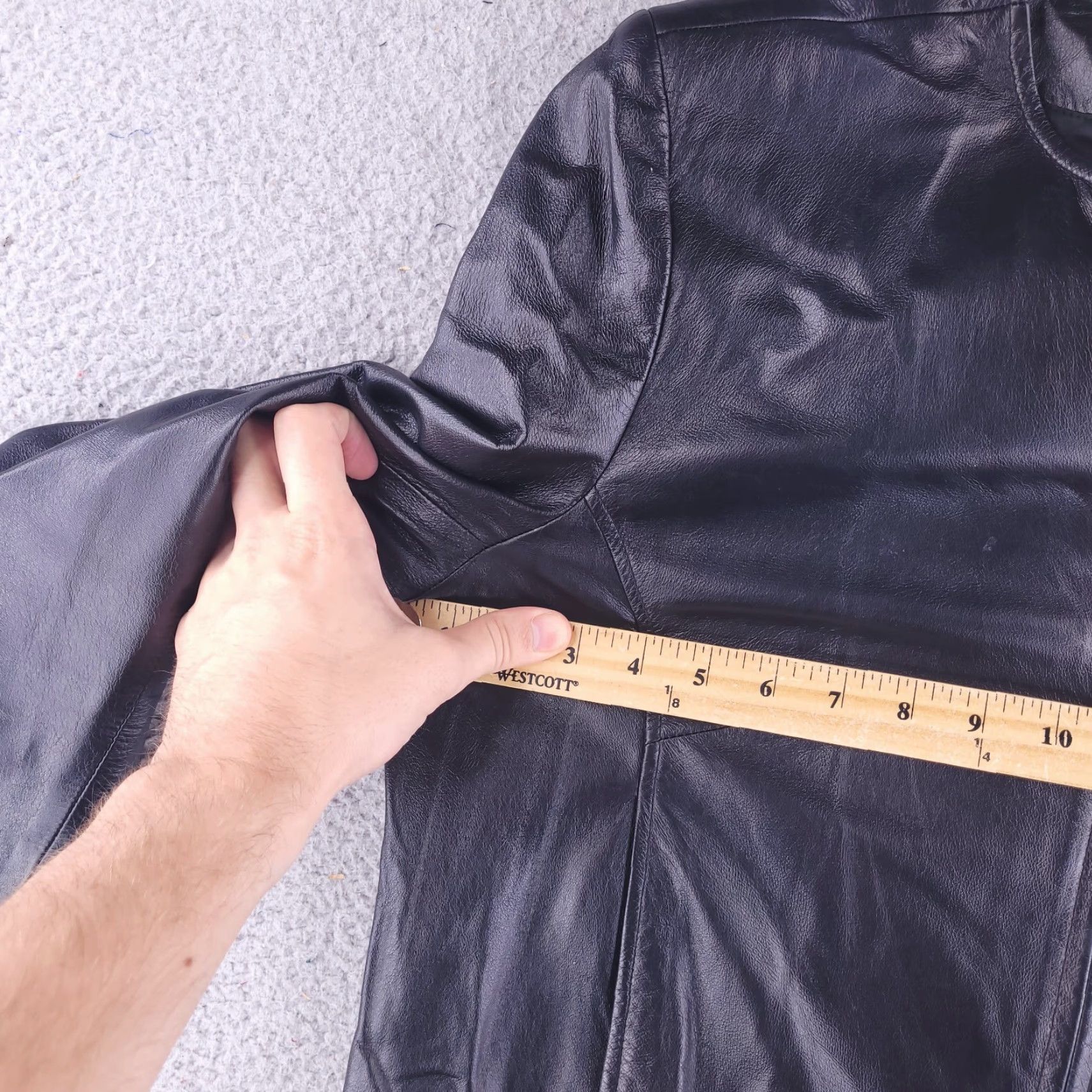 Vintage Apostrophe Jacket Womens 14 Leather Black Real Genuine Zip Jacket Women 14 Black Leather Zip Basic Jacket Mens Womens? Size XL / US 12-14 / IT 48-50 - 5 Thumbnail